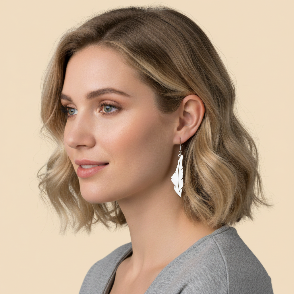 Palestine Feather Drop | Earrings