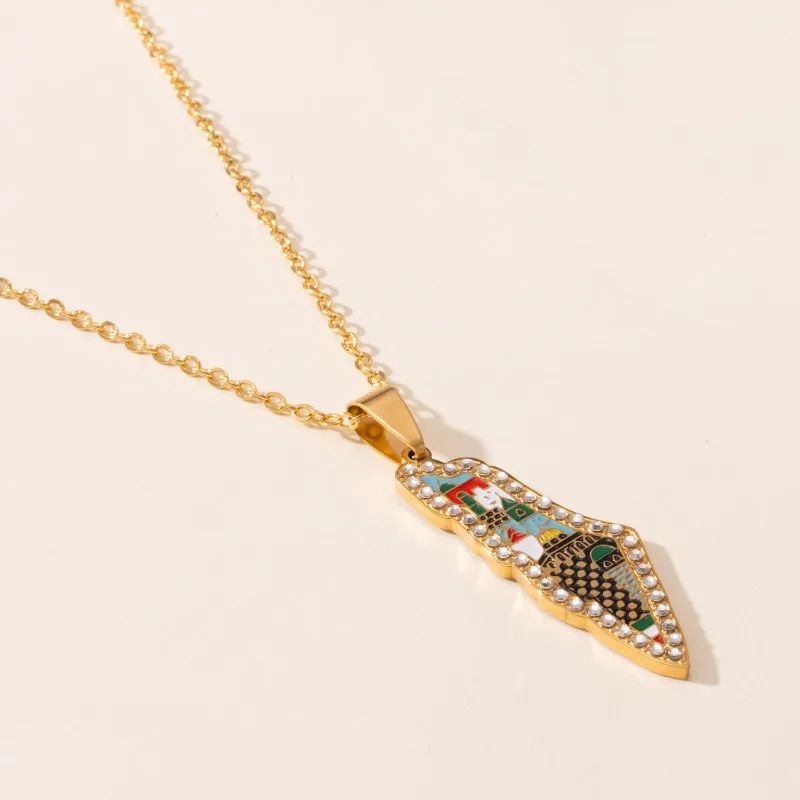 Palestine Map Pendant | Necklace