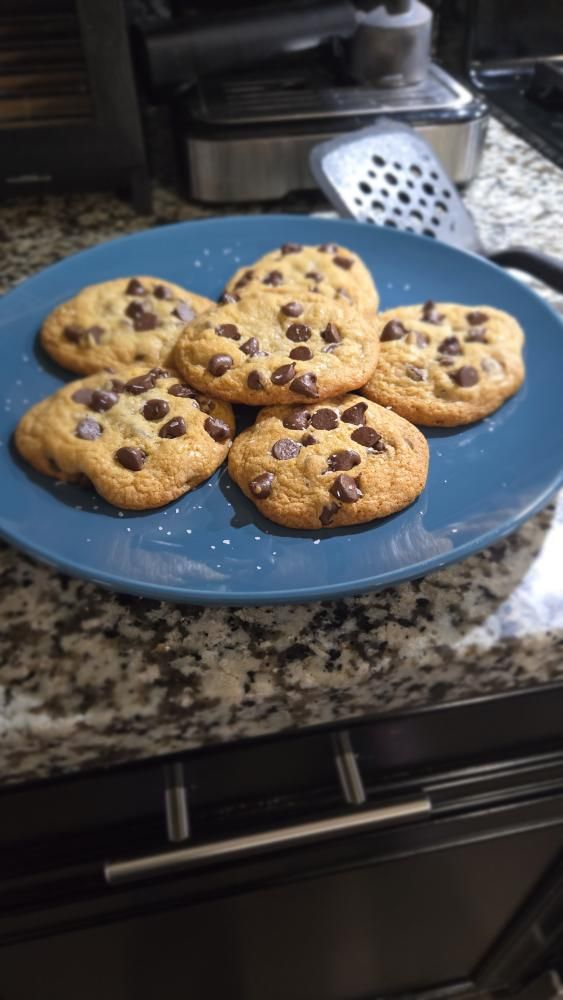 Extra Chocolate Chip Cookies with flaky Sea salt on top