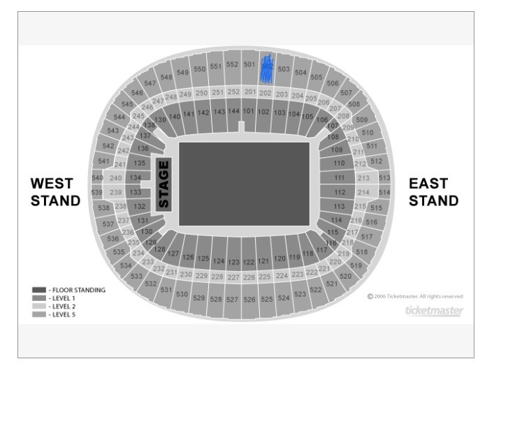 Two seats together Clear view !    Section 502 row 4   OASIS SUN/ 28th SEPT/ Wembley Stadium London, United Kingdom Oasis