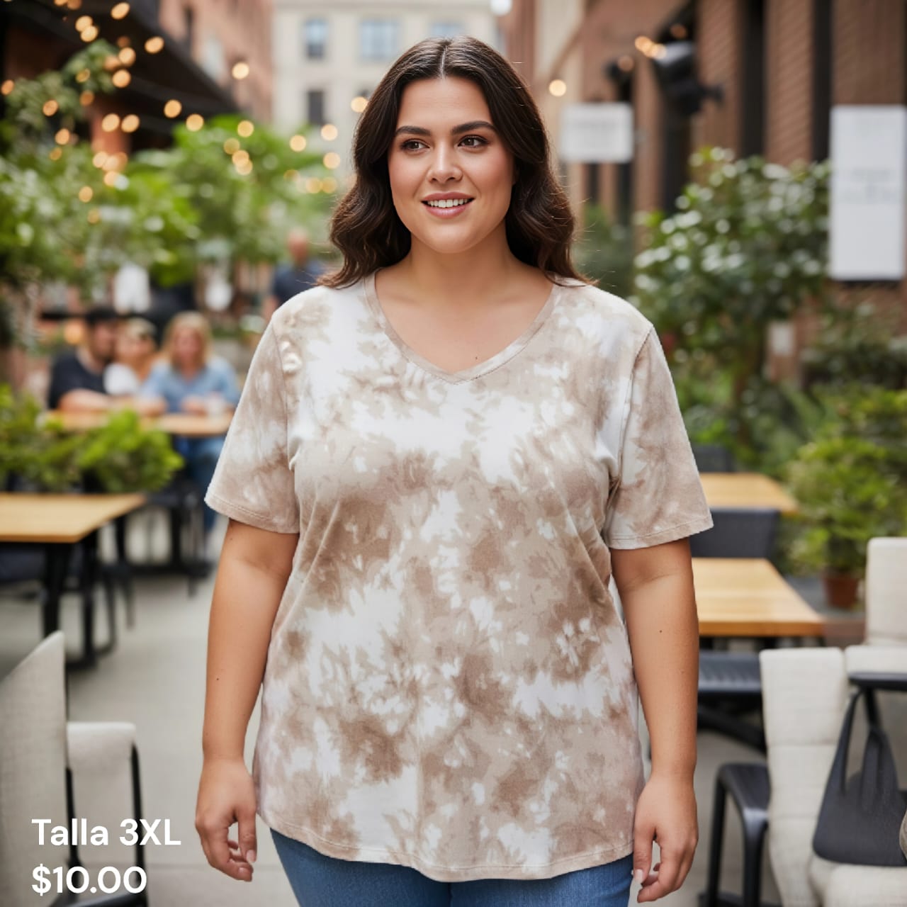 Camiseta Tie-Dye Beige 3XL