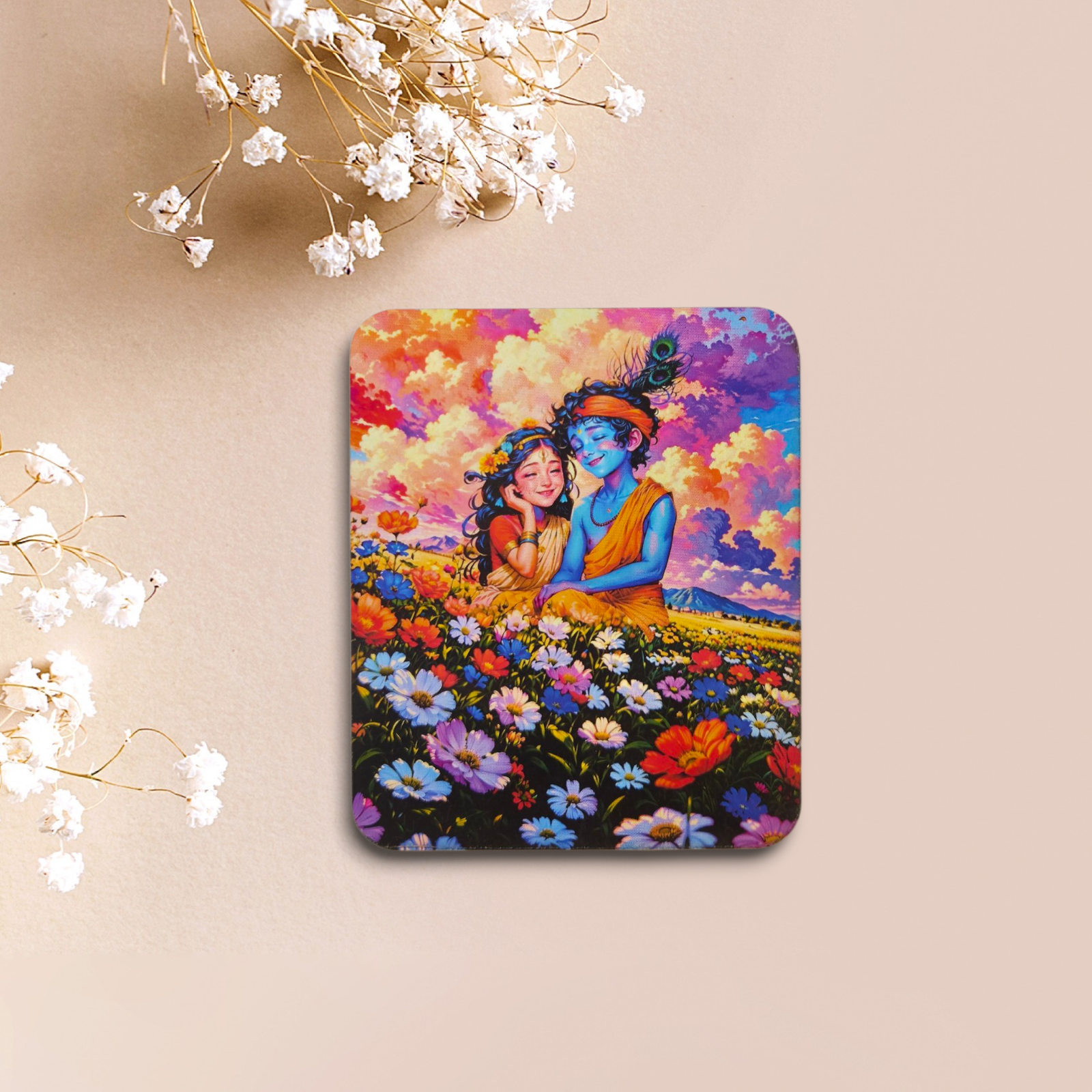 Decorative Krishna Radha Fridge Magnet