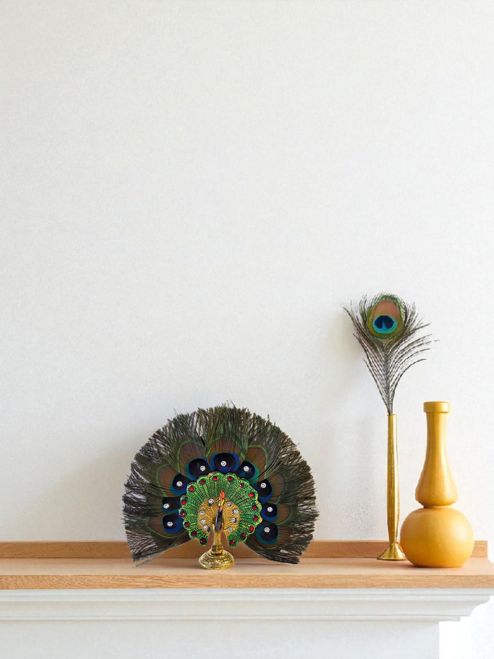 Peacock Feather Decorative Showpiece (Original Mor Pankh)