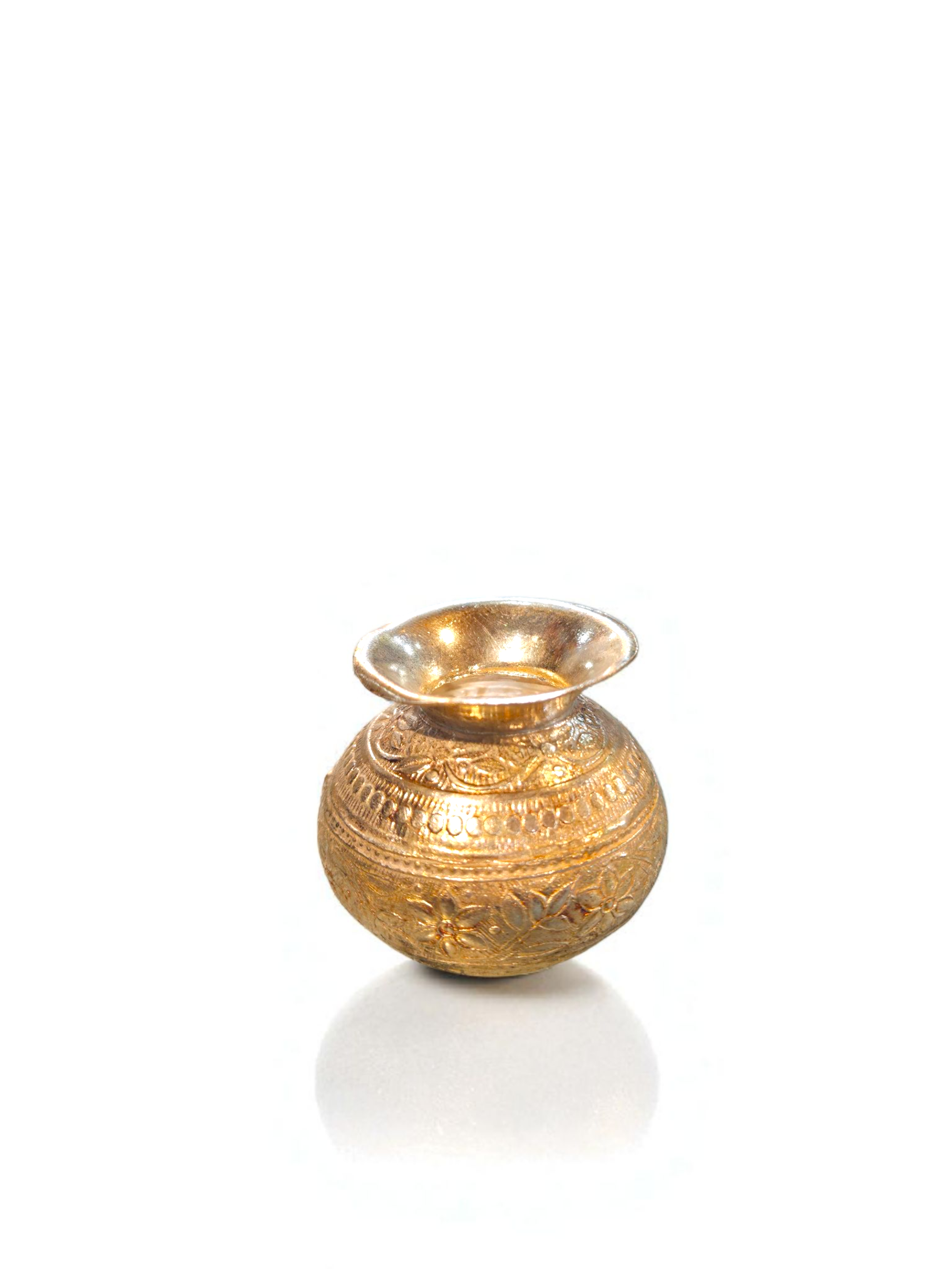 Miniature Brass Kalash — Engraved Design