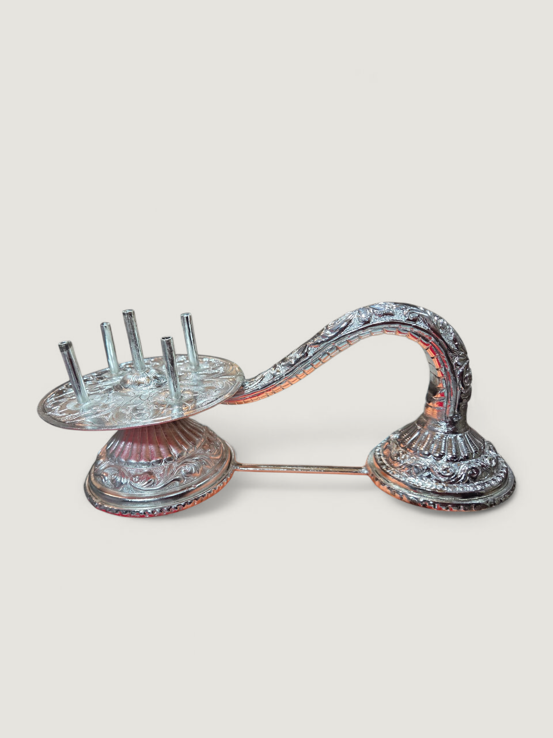 Ornate Thin Silver-Sheet Coated Aarti ( 5 sticks )