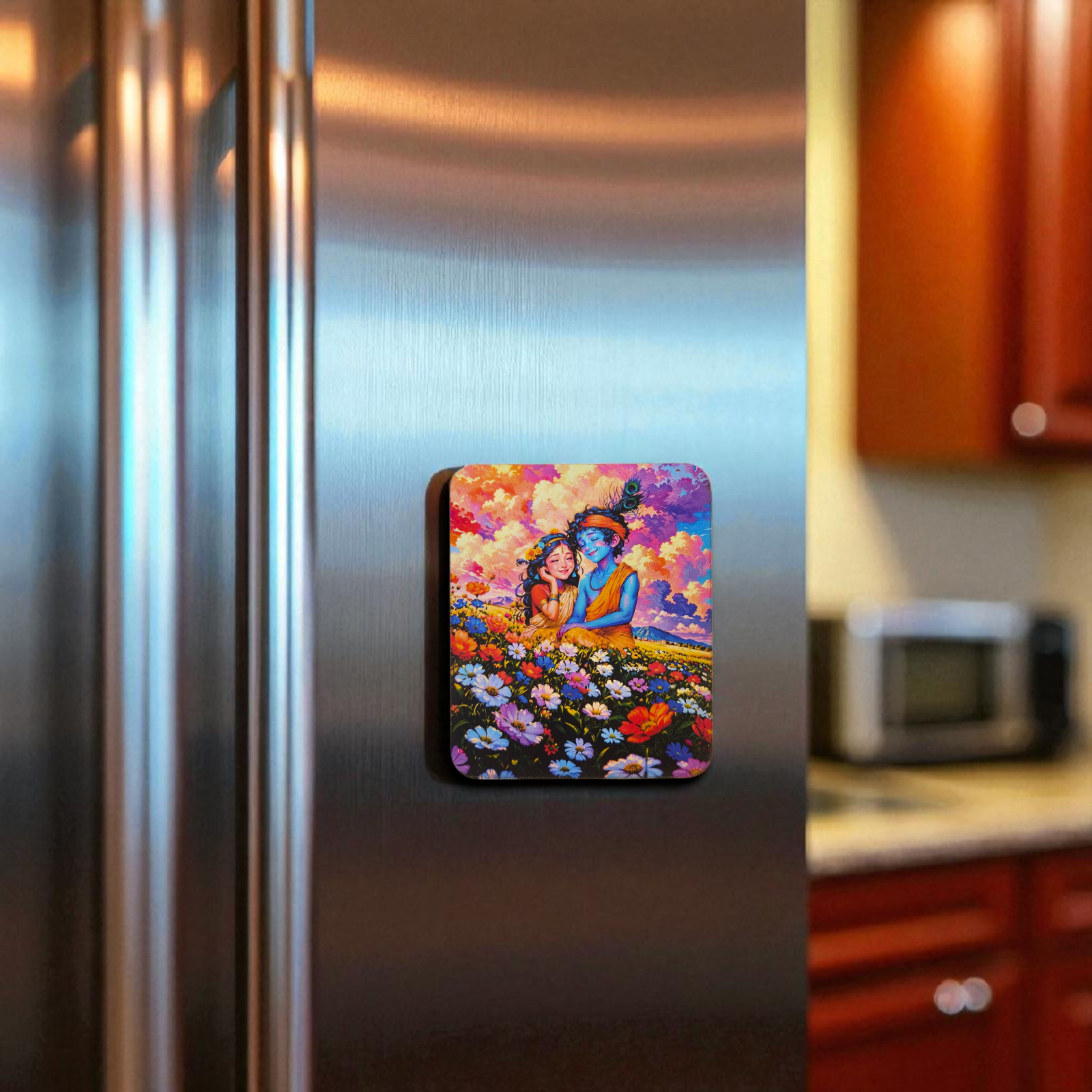 Decorative Krishna Radha Fridge Magnet