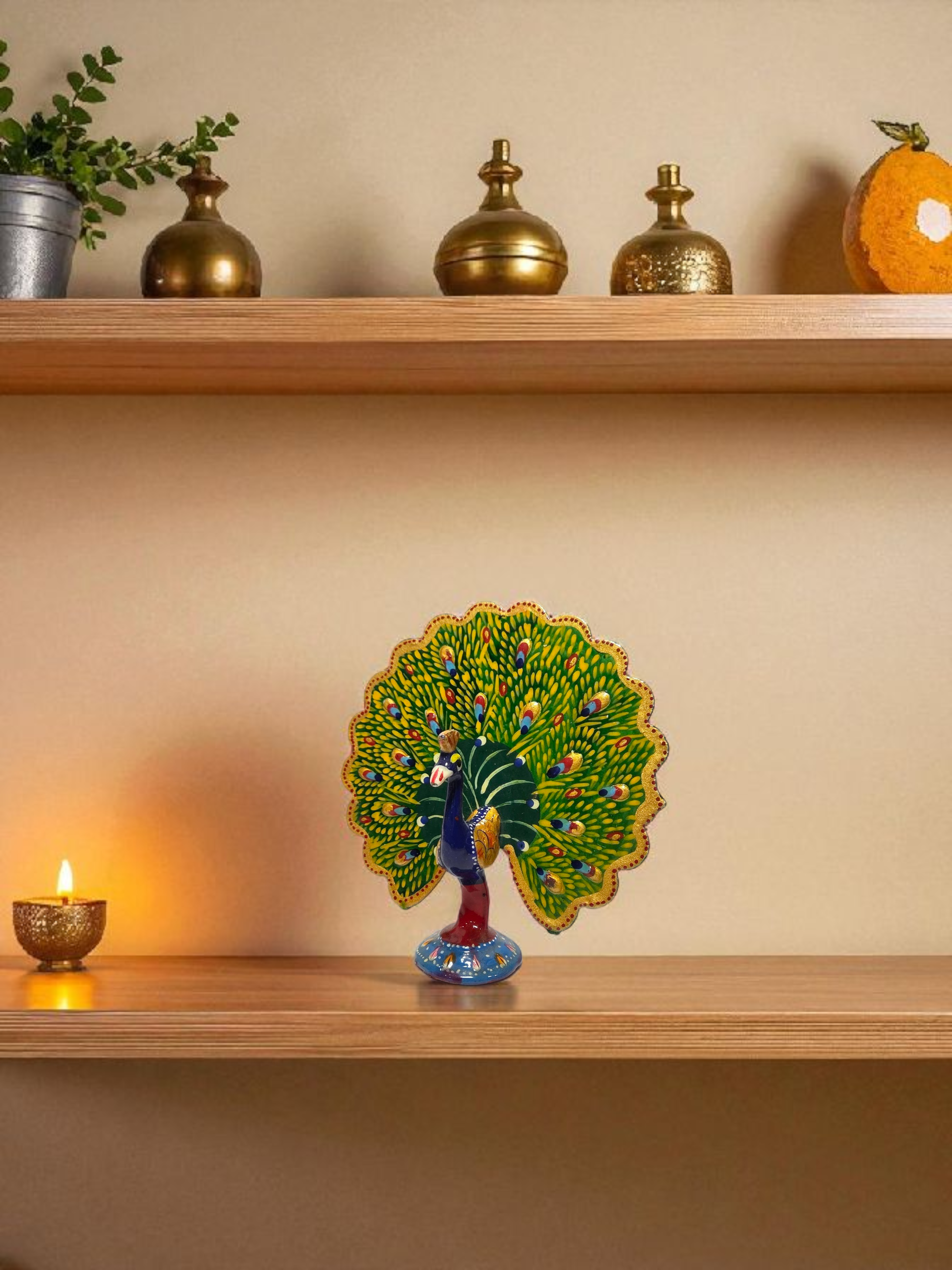 Handpainted Decorative Peacock Figurine