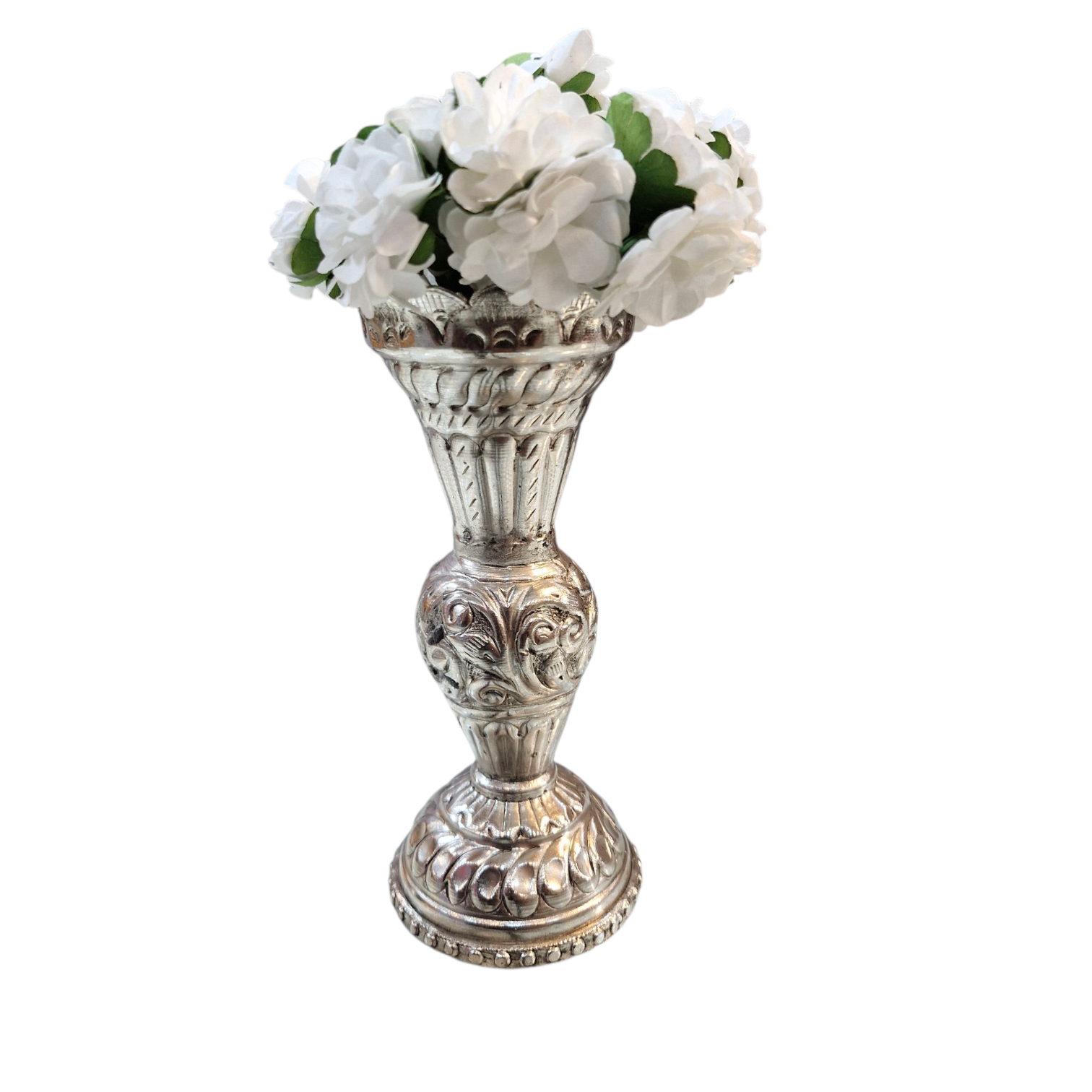 Silver Finish Flower Vase