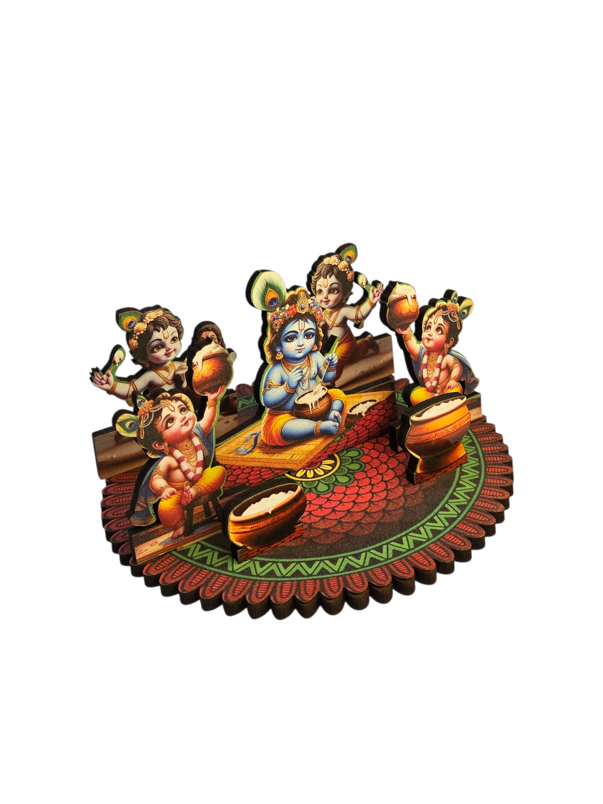 बाल गोपाल माखन लीला सेट (Bal Gopal Makhan Leela Round Tabletop Set)