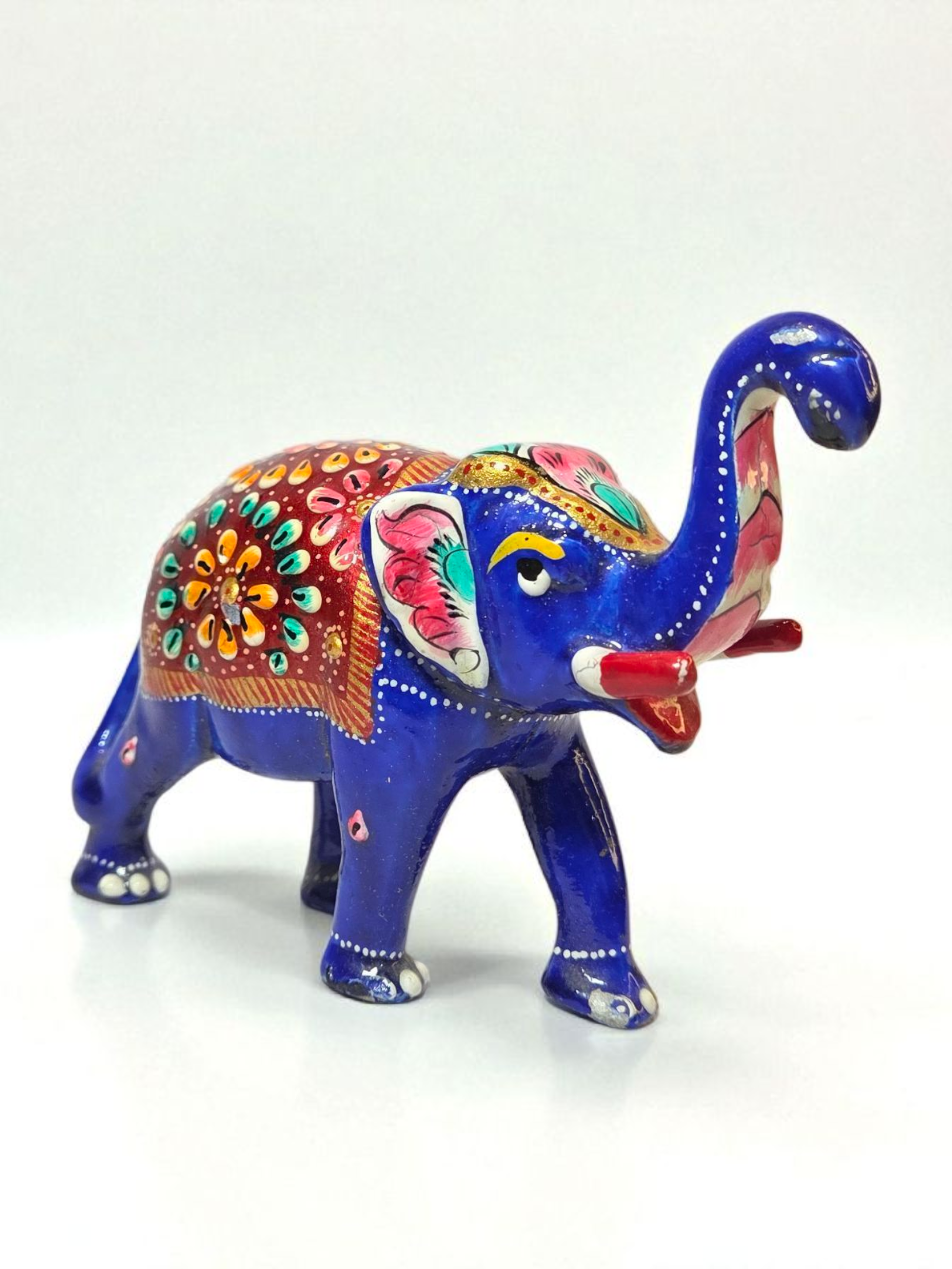 Blue Elephant Figurine
