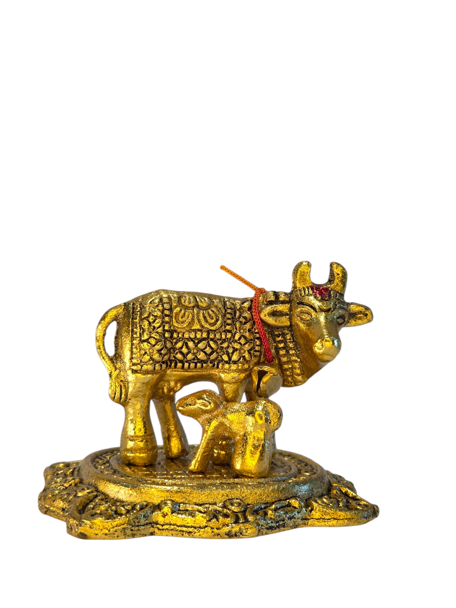 Swarna Kamadhenu Murti (Cow and Calf Figurine)