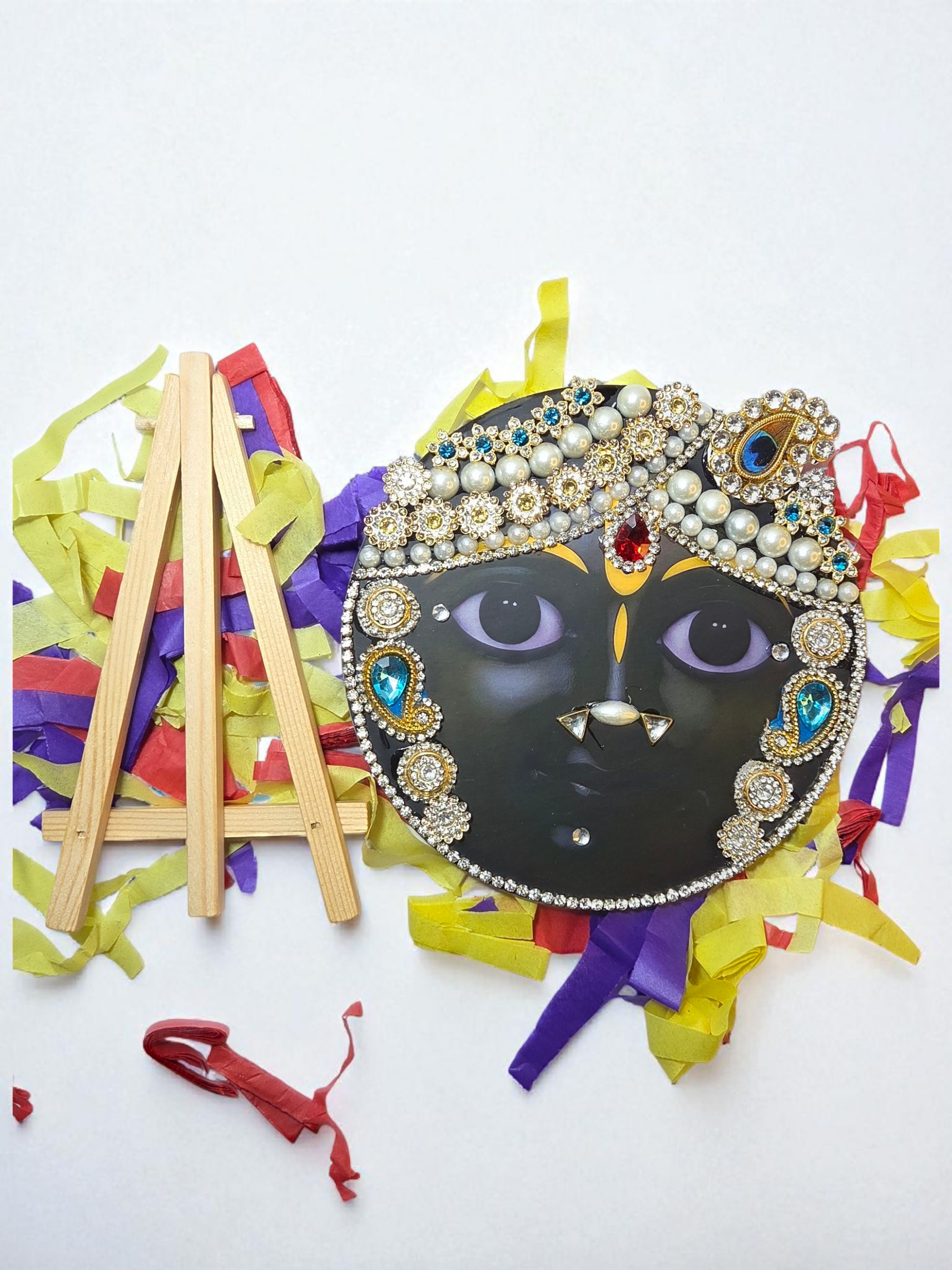 Banke Bihari Ji Chitrapat (Decorative Frame with Easel)