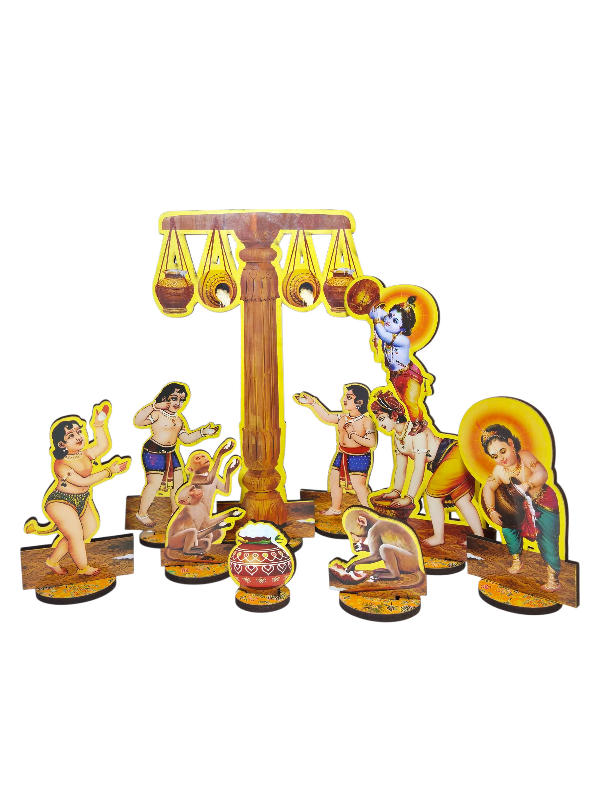 बाल गोपाल माखन चोरी लीला सेट (Bal Gopal Makhan Chori Leela Tabletop Set)