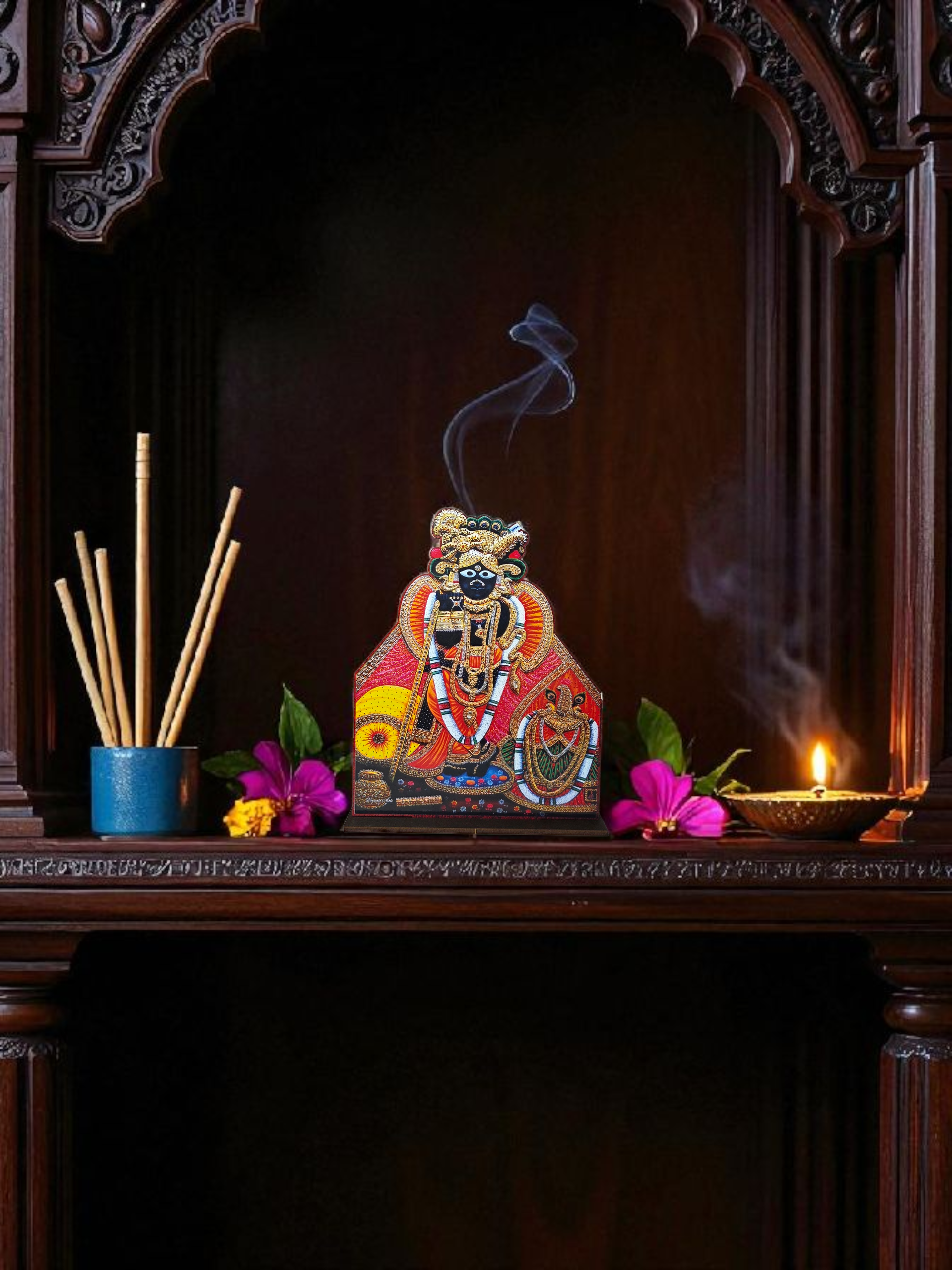 श्रीनाथ जी – पावन नाथद्वारा रूप (Shreenath Ji – Pavan Nathdwara Roop Tabletop Standee)