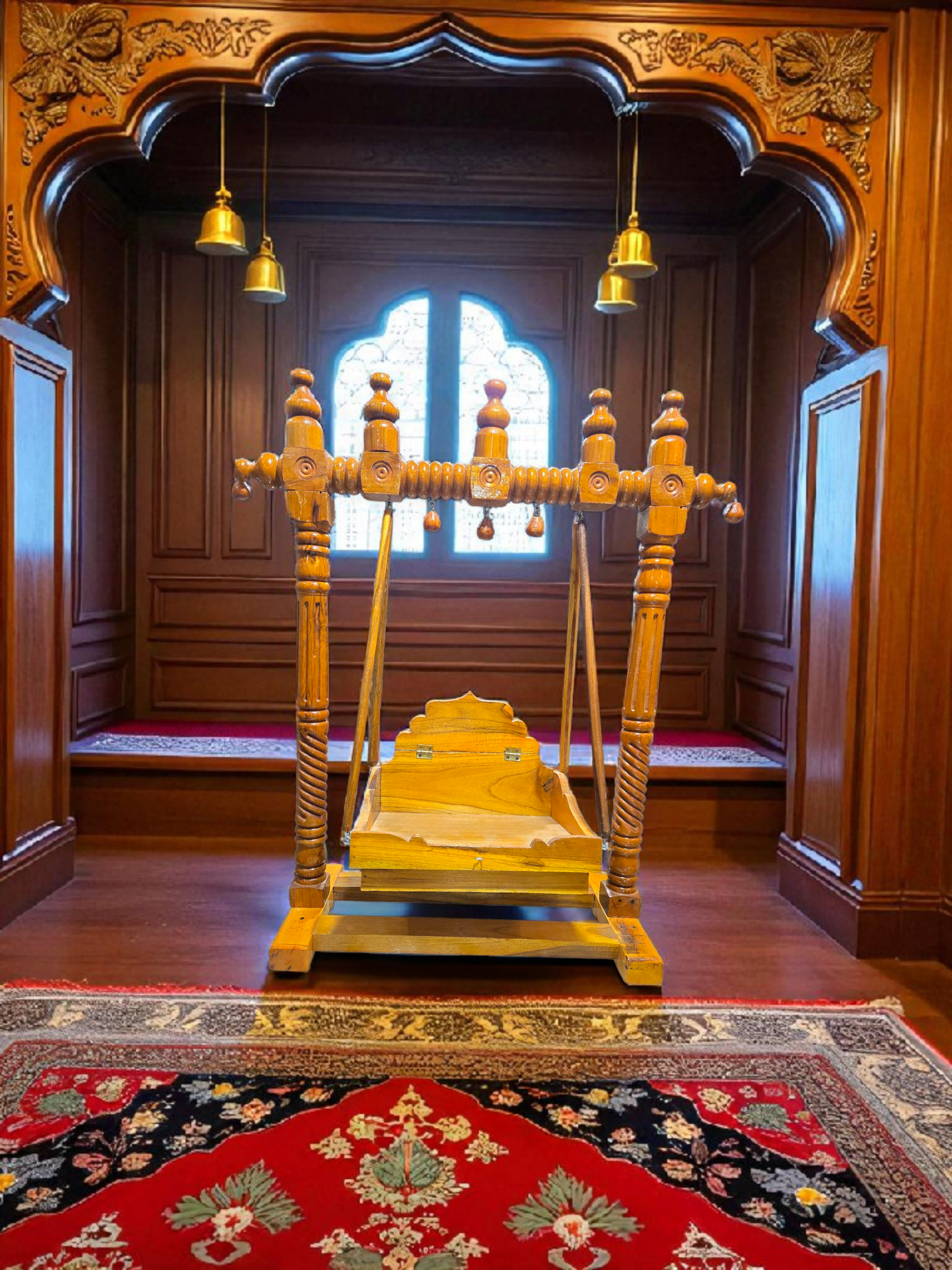 Handcrafted Wooden Swing (Jhula) for Gopal Ji