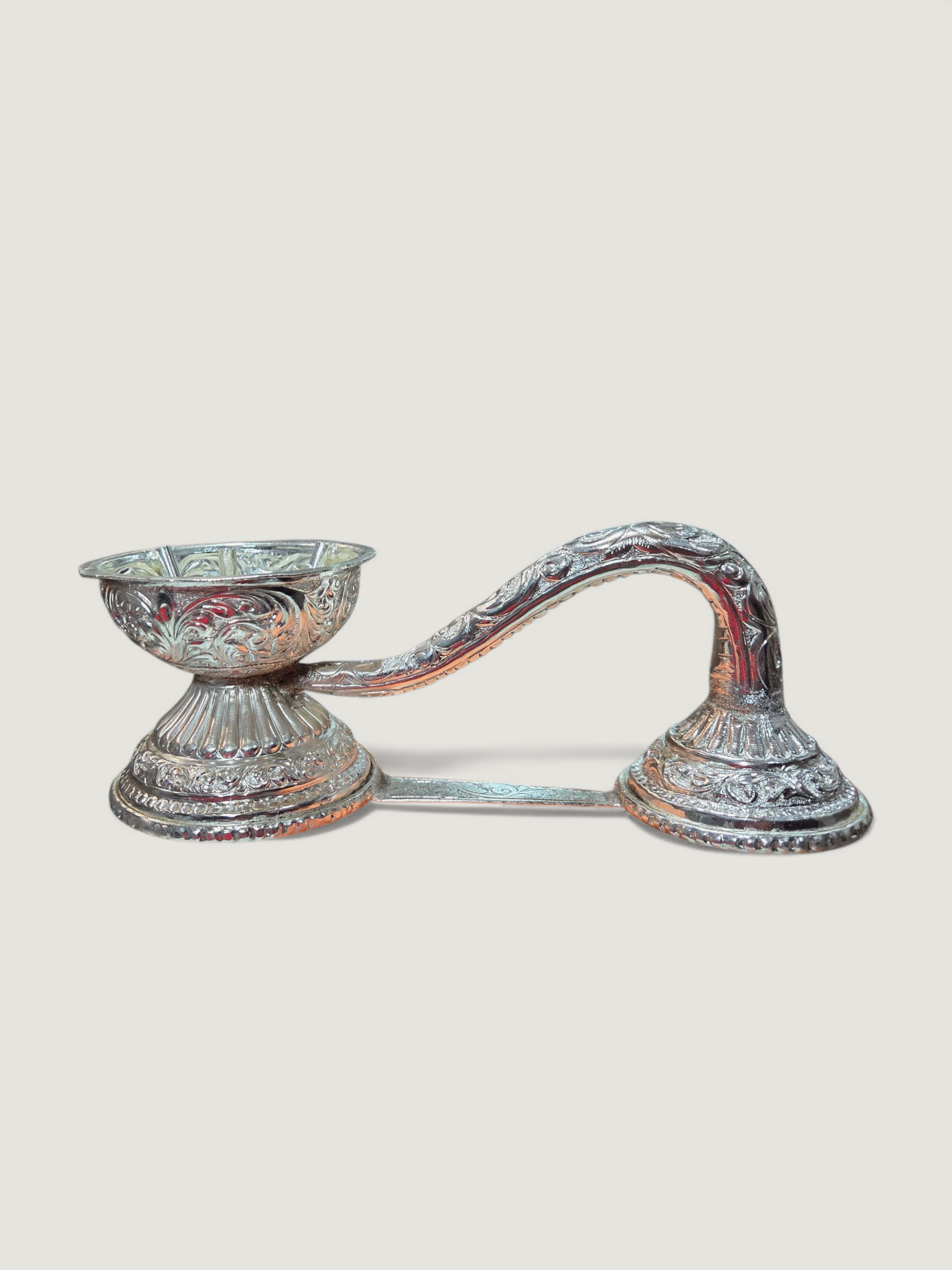 Ornate Thin Silver-Sheet Coated Aarti ( 4 sticks )