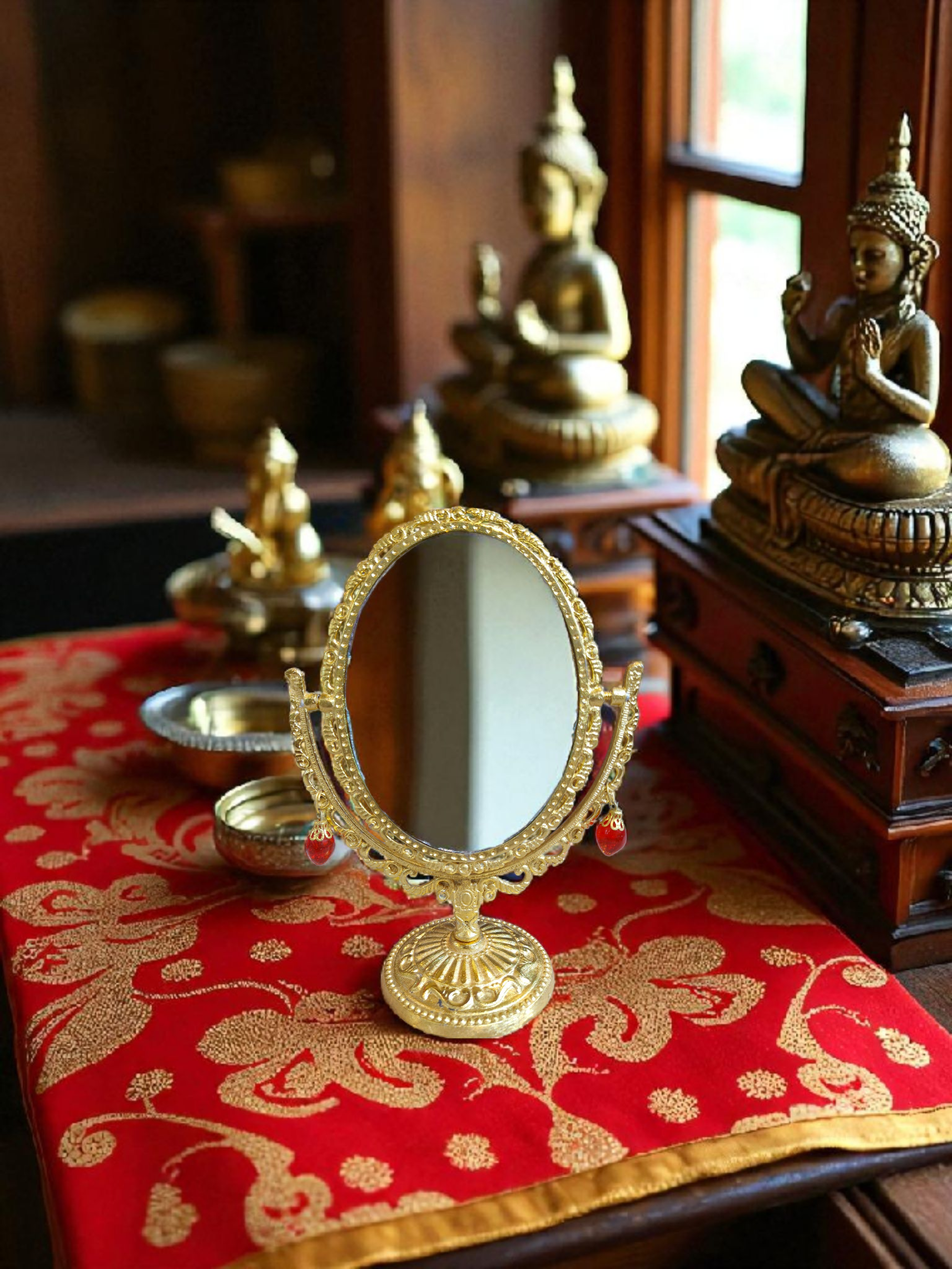 Ornate Gold Vanity Mirror