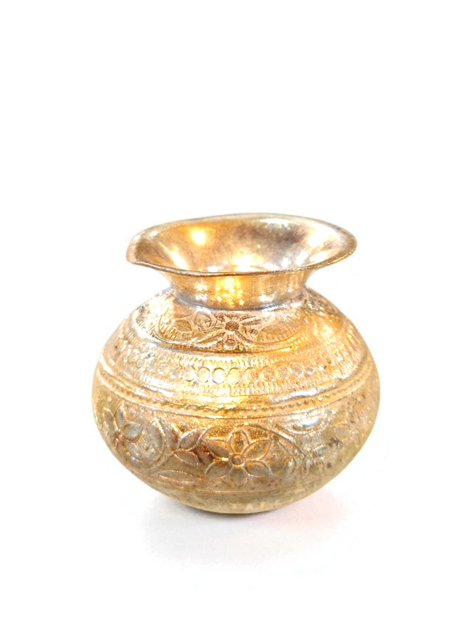 Miniature Brass Kalash — Engraved Design