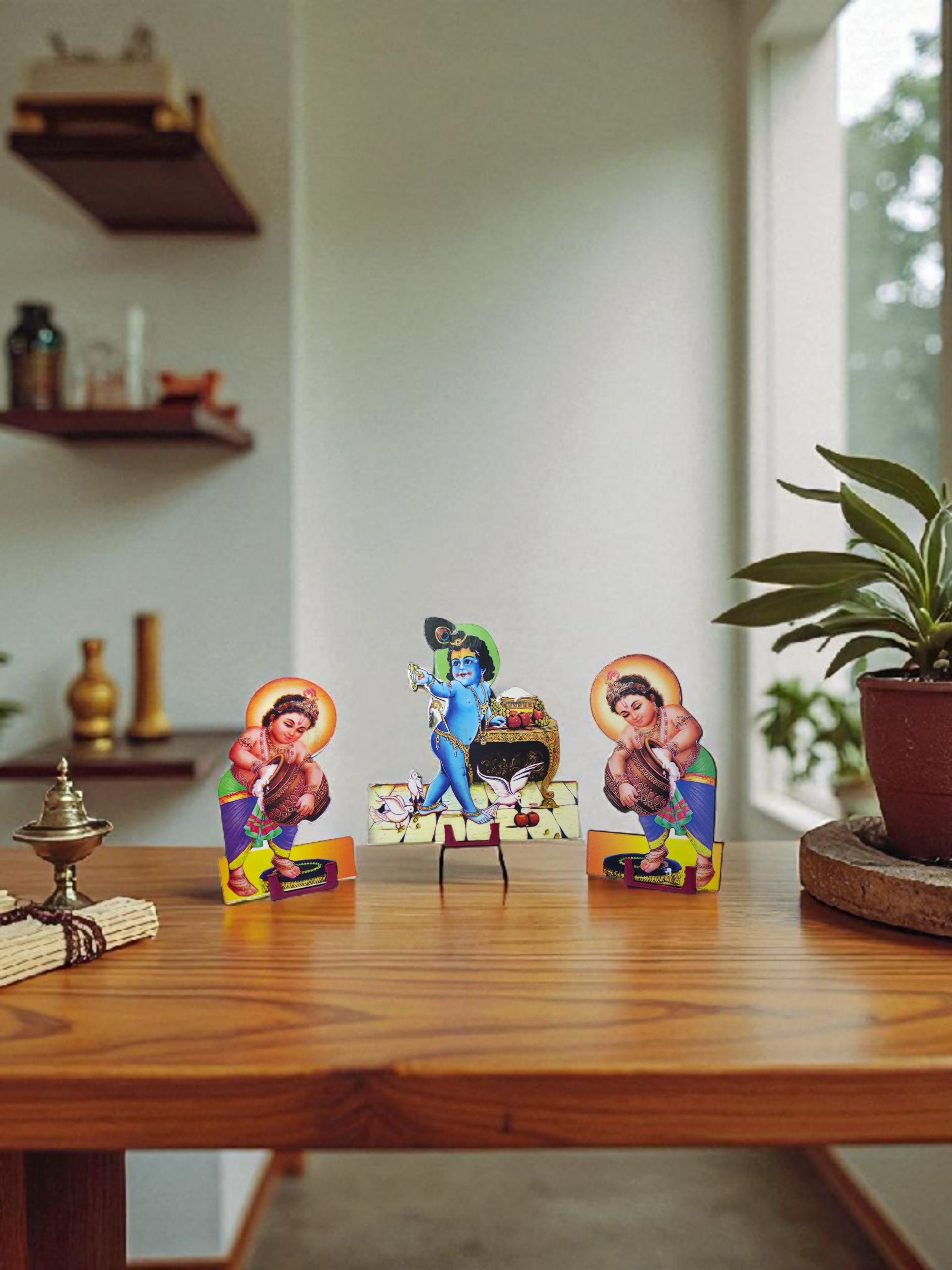 नंदलाल माखन चोरी लीला सेट (Nandlal Makhan Chori Leela Tabletop Set)