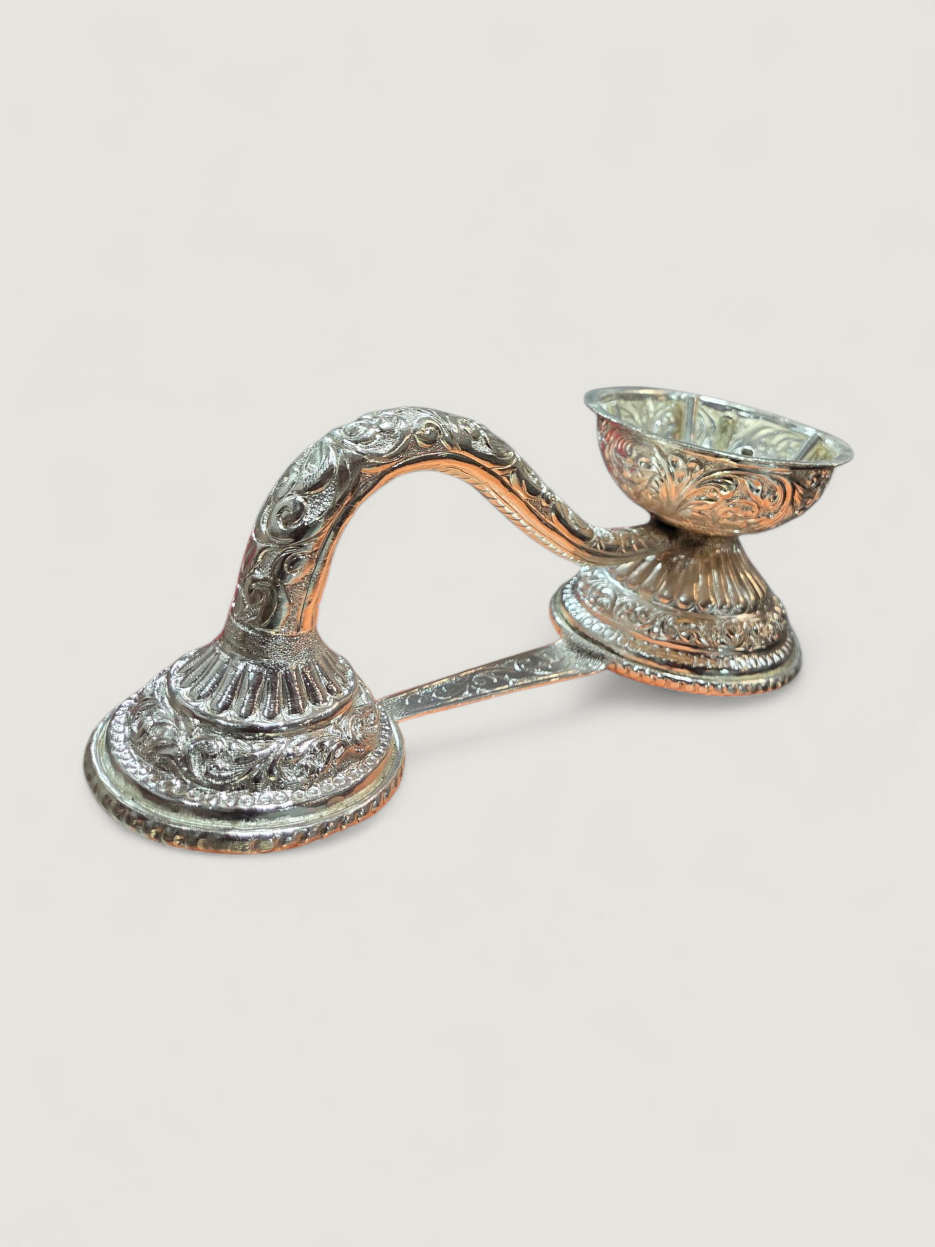 Ornate Thin Silver-Sheet Coated Aarti ( 4 sticks )