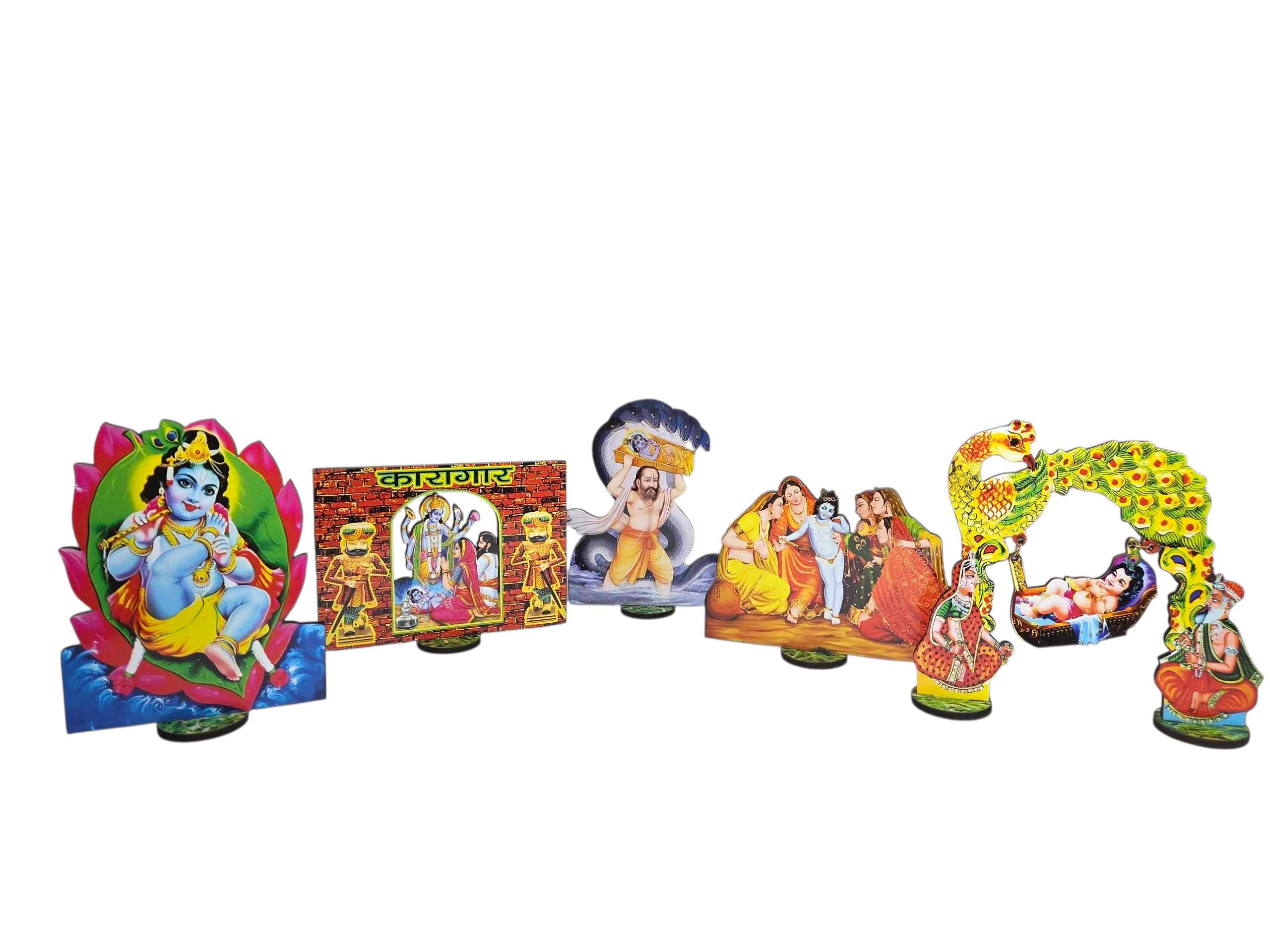 श्री कृष्ण जन्म लीला सजावट सेट (Shri Krishna Janm Leela Decorative Tabletop Set)