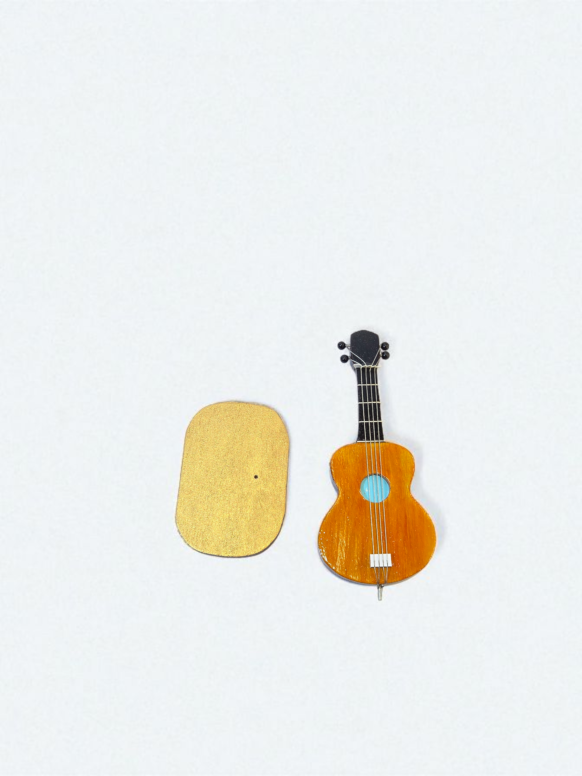Miniature Wooden Guitar Decor