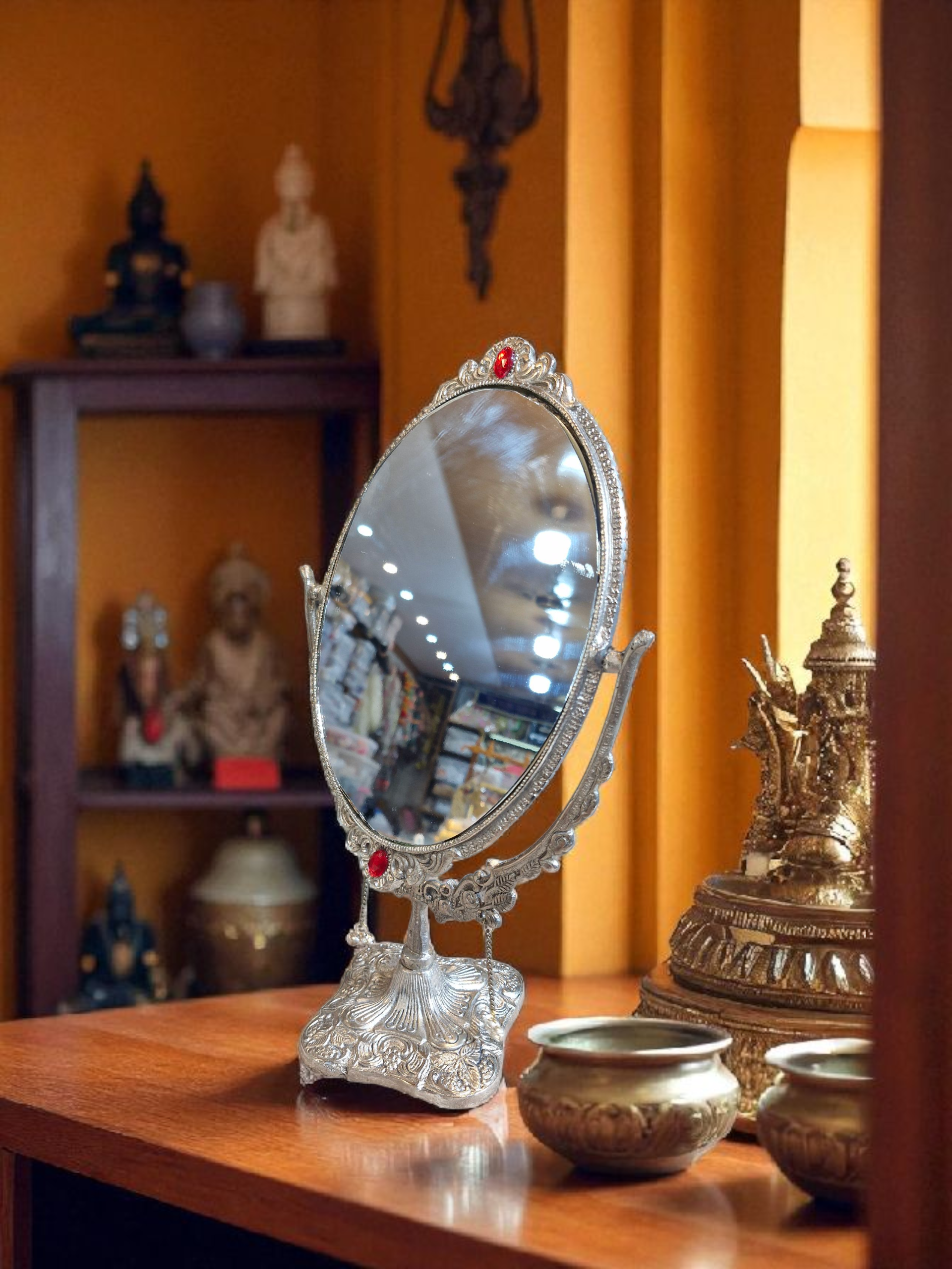 Vintage Ornate Table Mirror