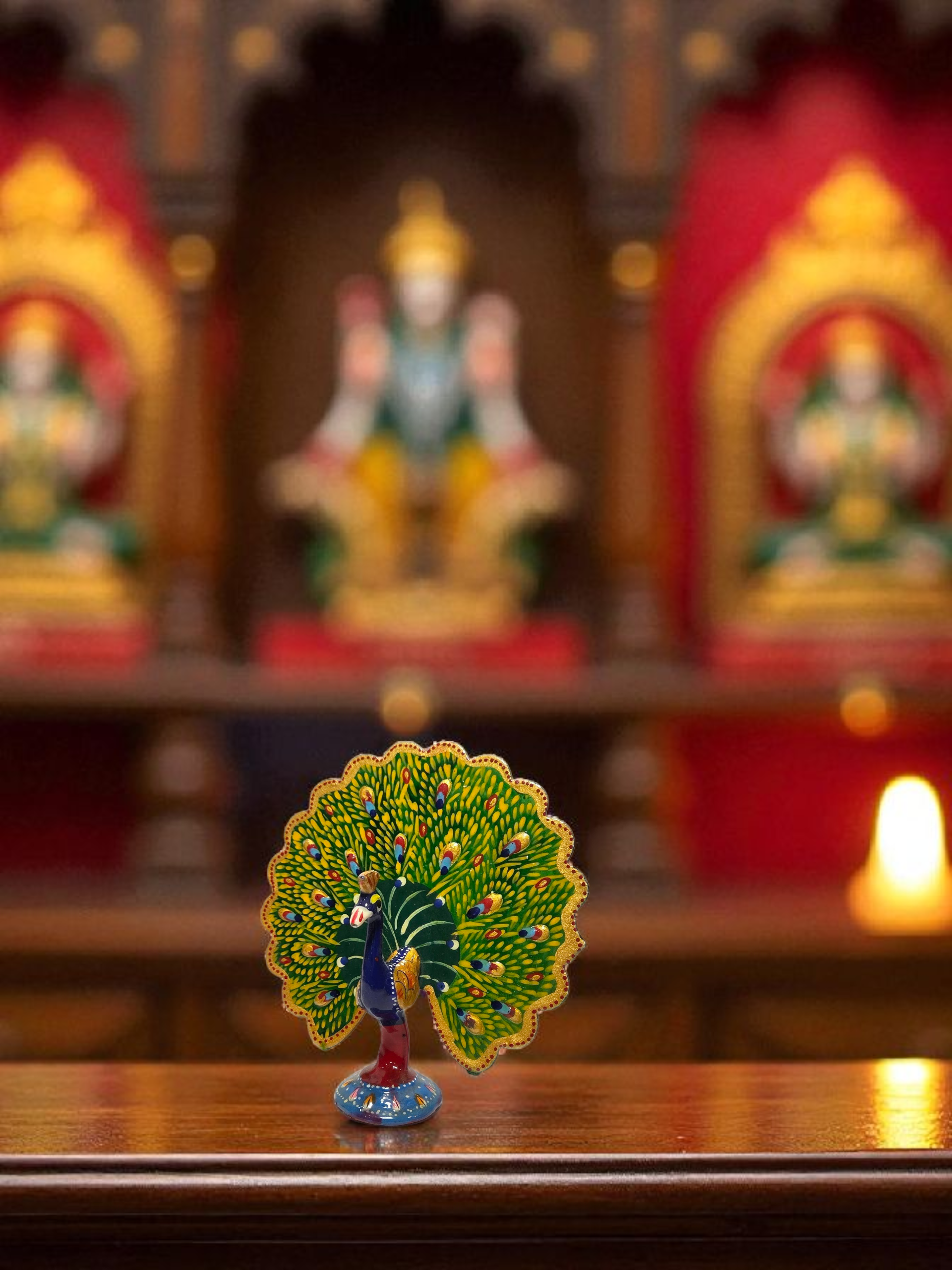 Handpainted Decorative Peacock Figurine