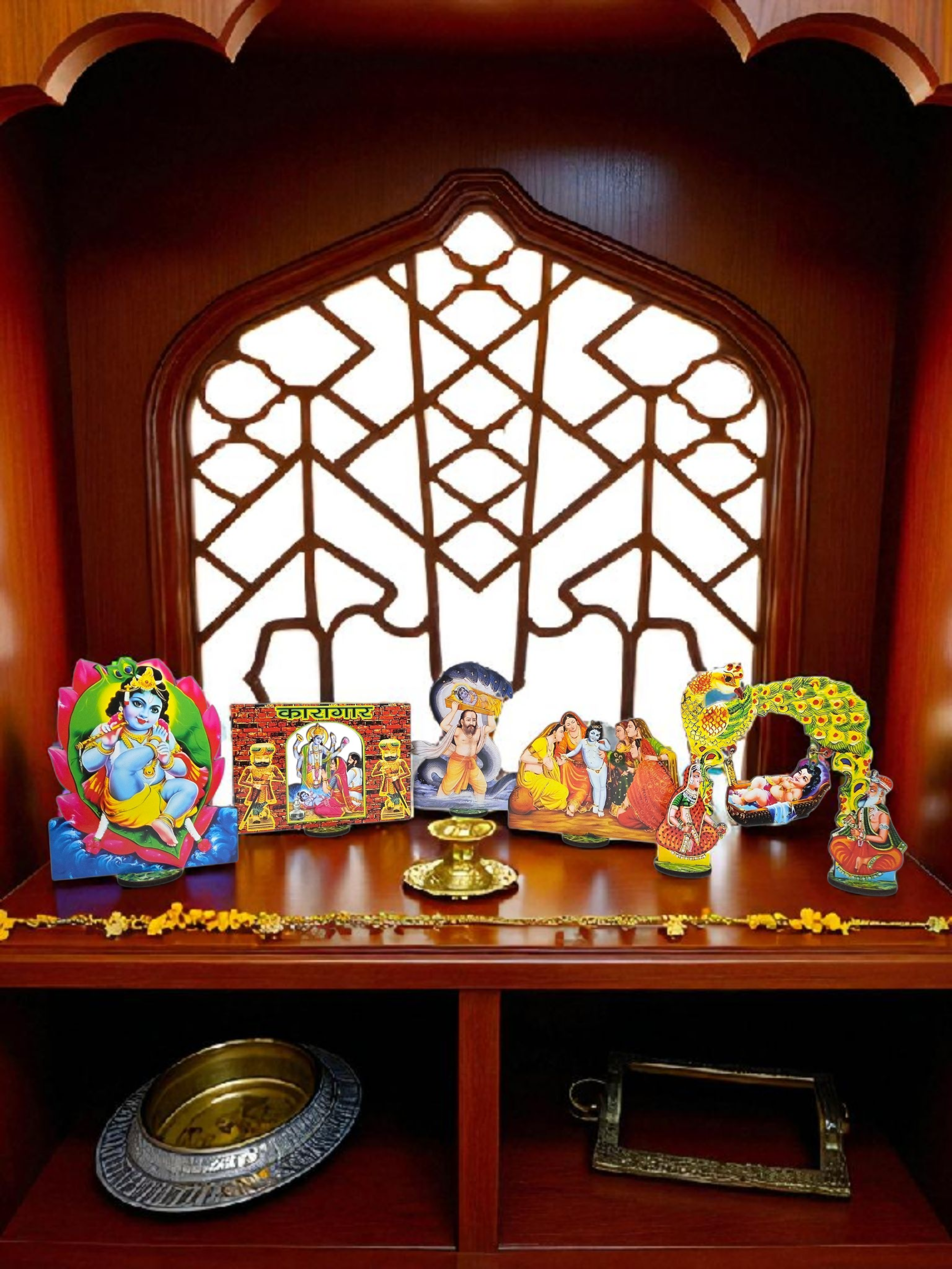 श्री कृष्ण जन्म लीला सजावट सेट (Shri Krishna Janm Leela Decorative Tabletop Set)