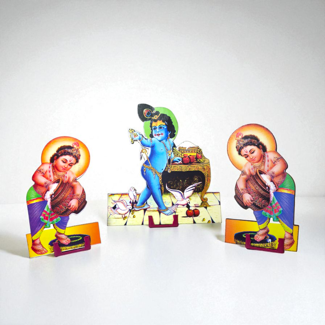 नंदलाल माखन चोरी लीला सेट (Nandlal Makhan Chori Leela Tabletop Set)