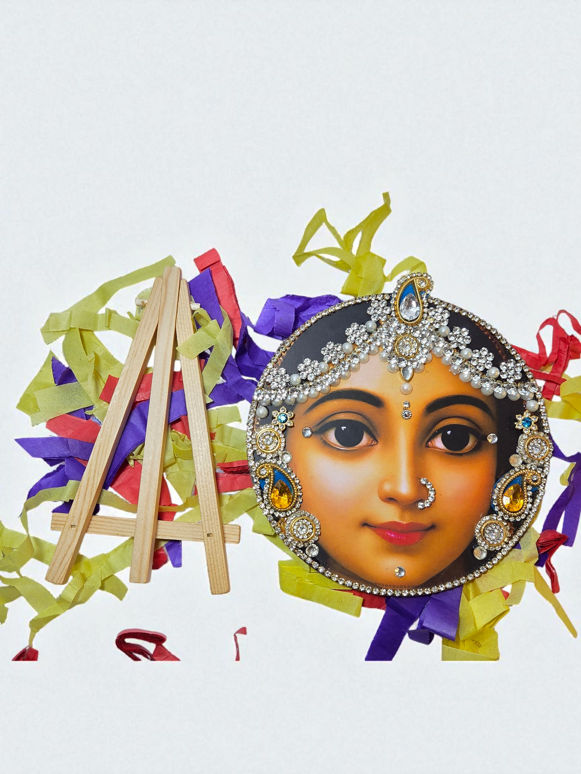Radharani Chitrpat (Pearl & Stone Embellished)