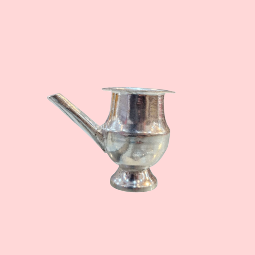 Classic Silver Finish Abhishek Pot (Jhaari) (without lid) – Plain Spout Design
