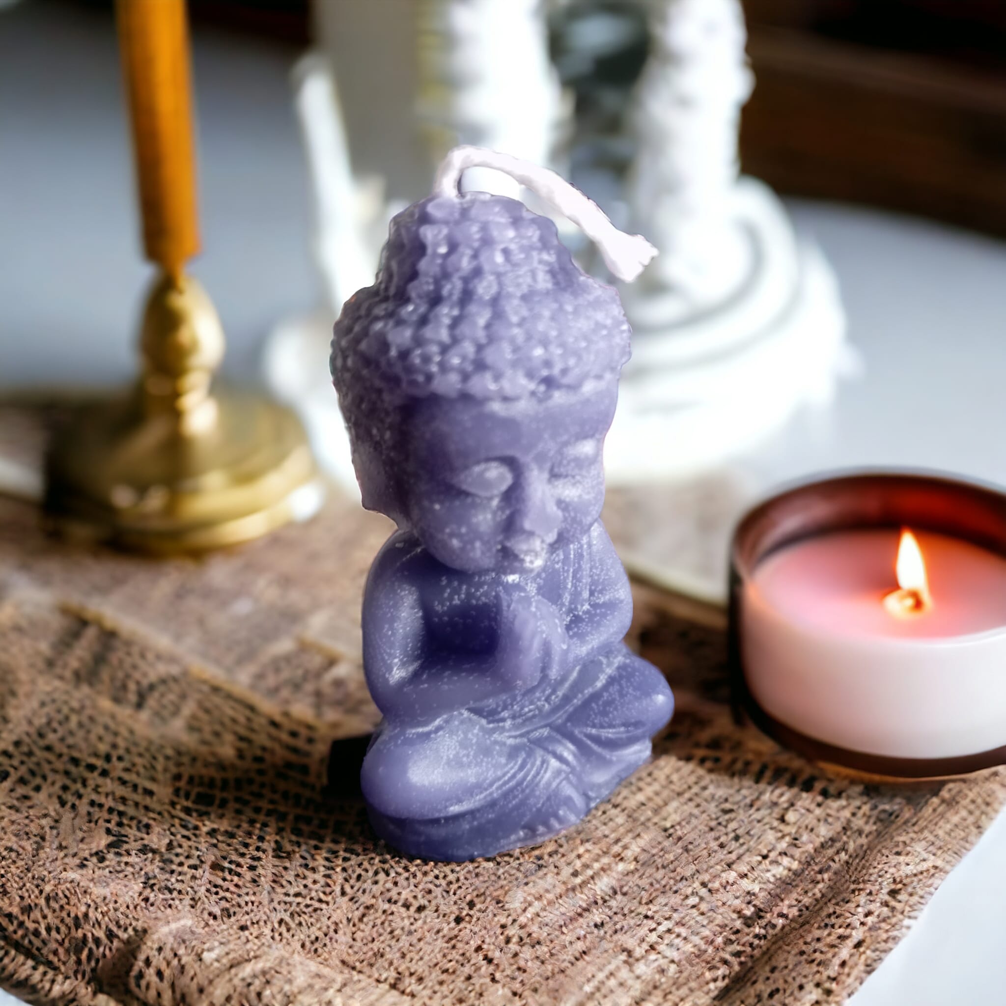 Vela decorativa de Buda