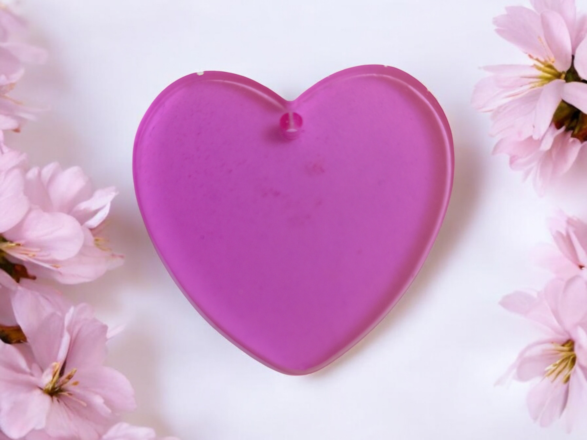 Llavero de Resina en Forma de Corazón