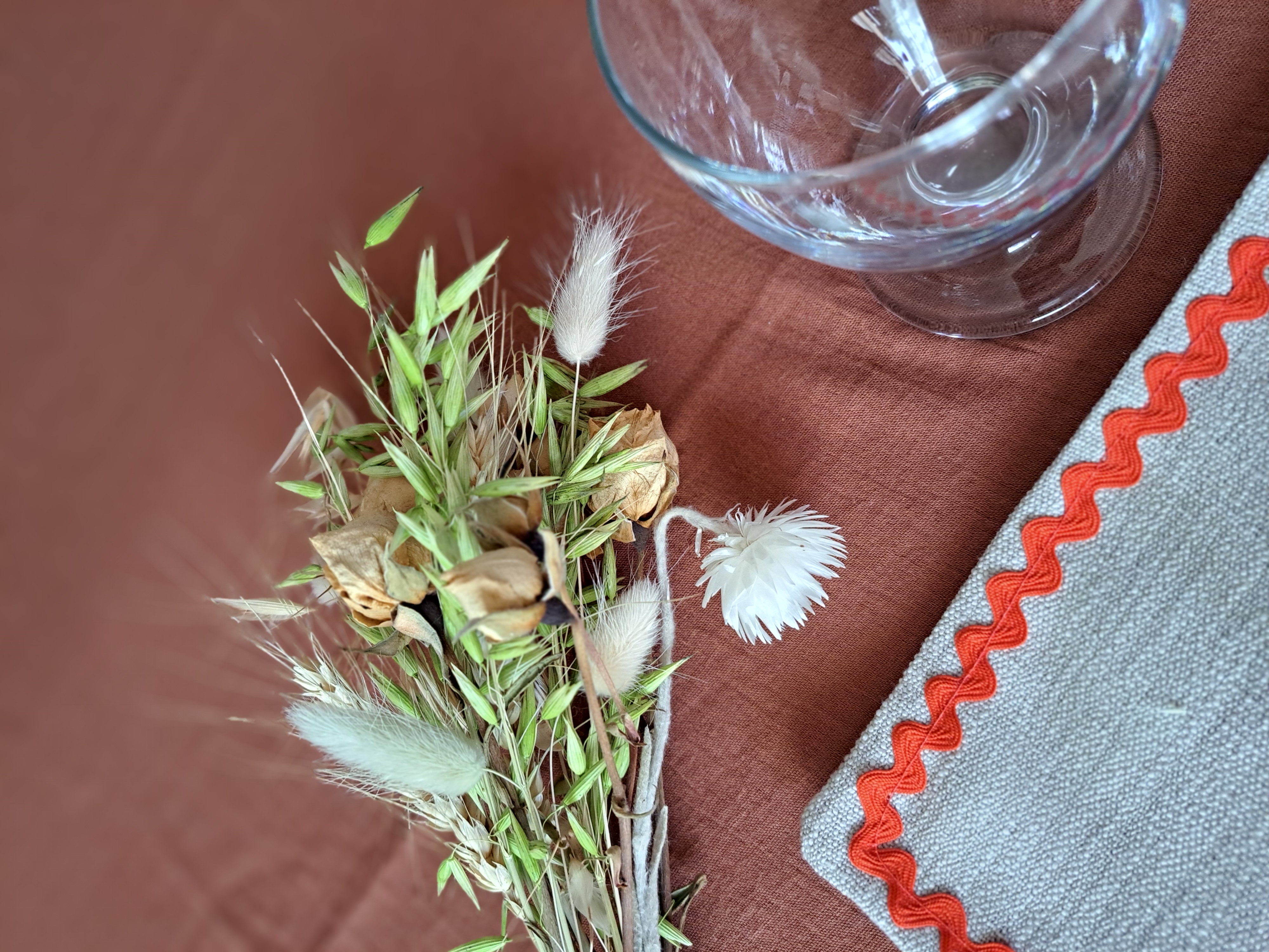 Nappe unie Rectangulaire terracota