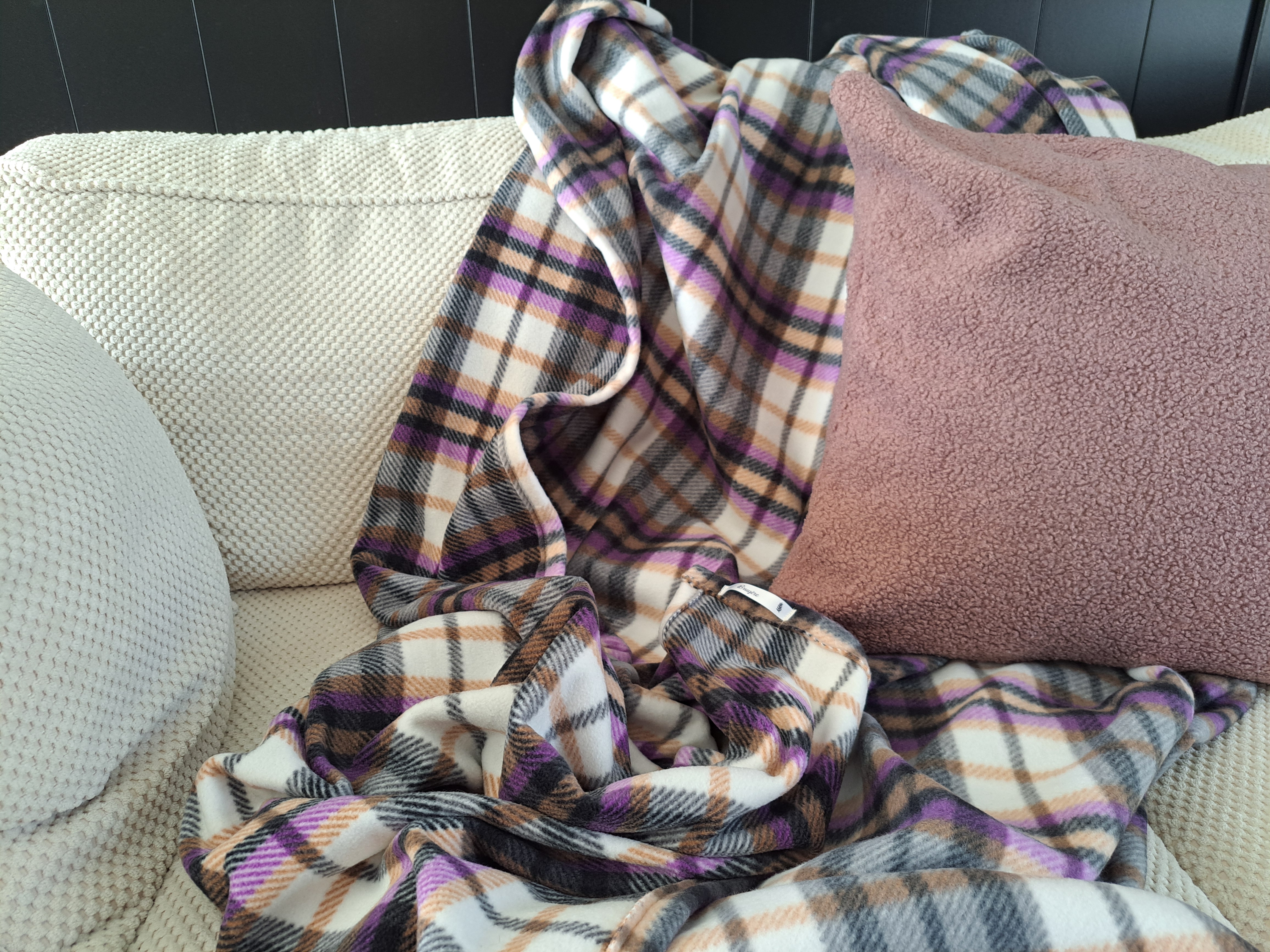 Housse de coussin bouclette