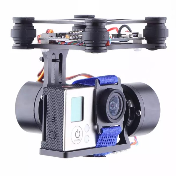 FPV drone camera Gopro3 brushless gimbal two-axis suitable for DJI Elf