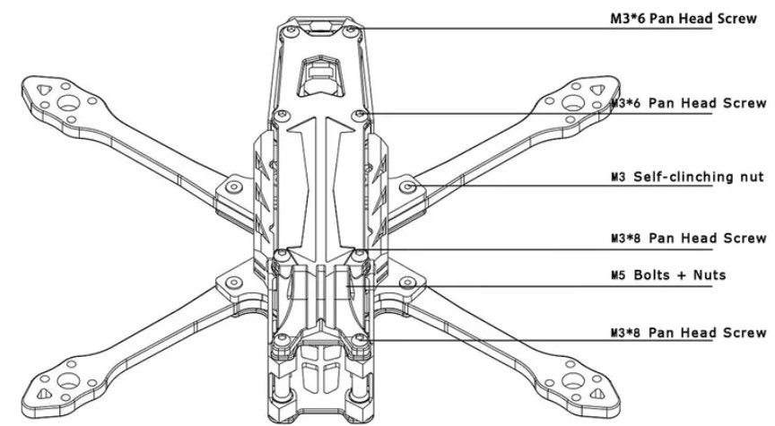 SPEED 215C Drone rack one-key removal drone frame FPV DRONE A accessories