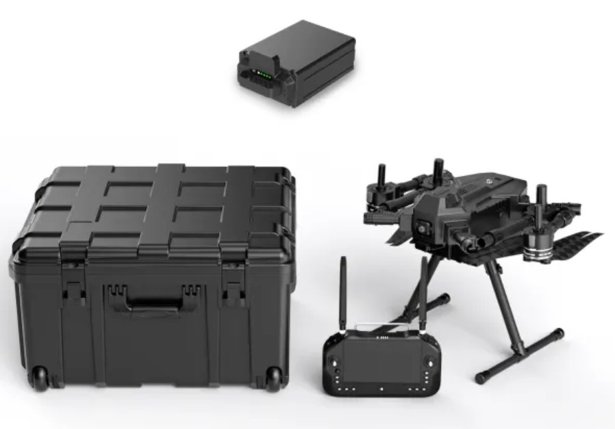 UniDrone E900 Enterprise Drone Platform 2.1kg Payload 55-min Flight Time 35KM Transmission Range AI Tracking 4K FPV Camera IPX4 Protection Foldable & Quick Release Ready to Fly Kit