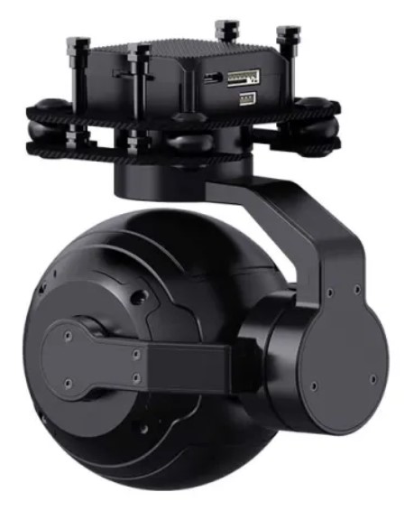ZR10 2K 4MP QHD 30X Hybrid 10X Optical Zoom Gimbal Camera 1/2.7" CMOS HDR Starlight Night Vision 3-Axis Stabilizer UAV UGV USV Pod Payload for Drone Surveillance Inspection