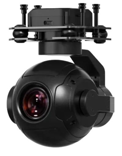 ZR10 2K 4MP QHD 30X Hybrid 10X Optical Zoom Gimbal Camera 1/2.7" CMOS HDR Starlight Night Vision 3-Axis Stabilizer UAV UGV USV Pod Payload for Drone Surveillance Inspection