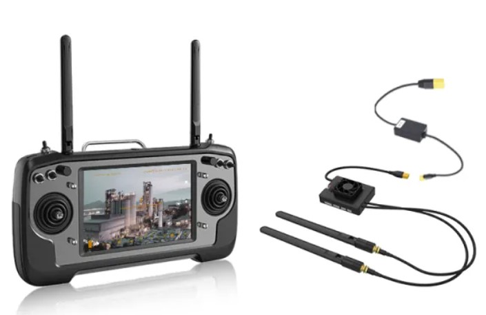 MK32 Enterprise Handheld Ground Station Smart Controller with 7 Inch HD High Brightness LCD Touchscreen Dual Full HD Digital Image Transmission 4G RAM 64G ROM Android OS for UAV UGV USV 15KM Range CE FCC