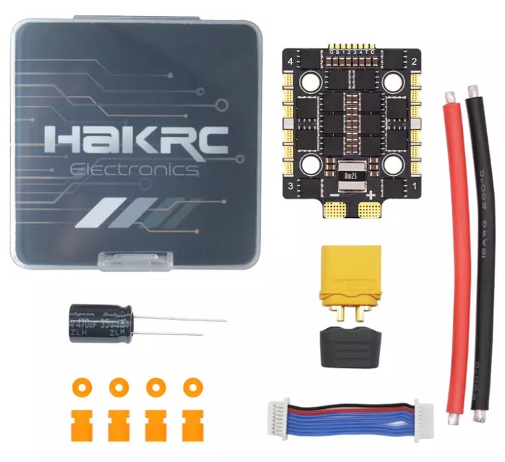 32-bit 60A/65A four-in-one electronic speed controller 20x20mm 2-8S for FPV drone