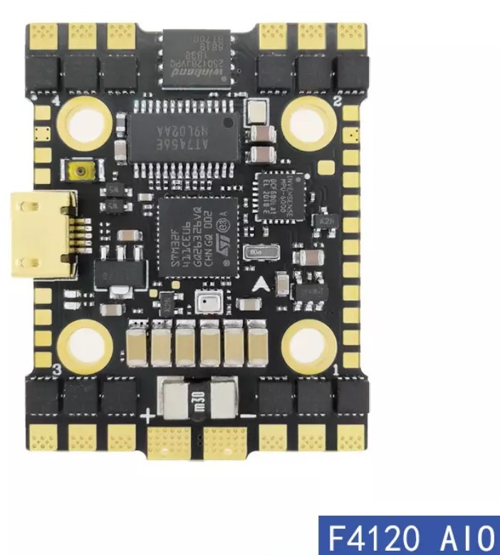 F411 35A 3-6S AIO Integrated Board 20x20 FPV Drone Dual BEC Black Box Racing Drone