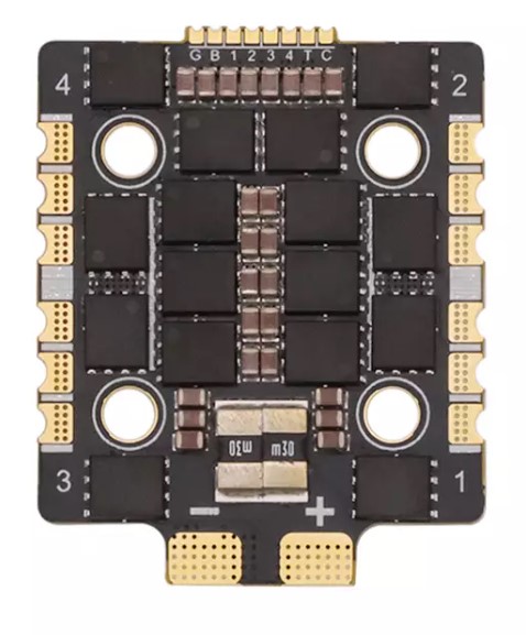 32-bit 65A Four-in-one Electronic Speed Controller Racing Ride 20x20mm2-8S