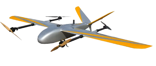 Vertical take-off and landing fixed-wing UAV drone with HD camera and GPS