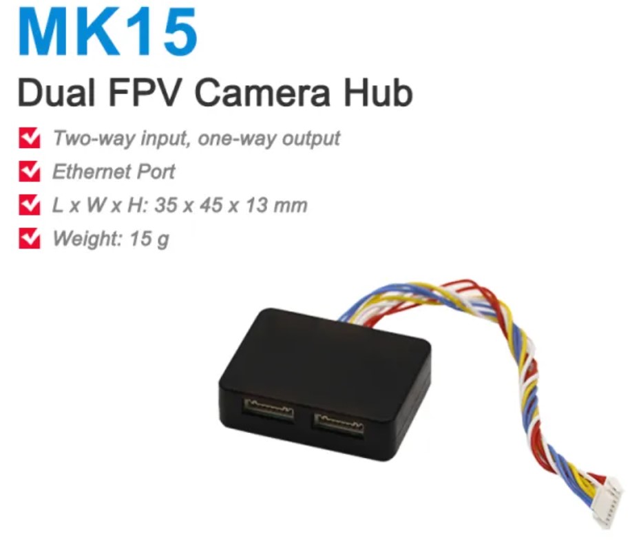 Ethernet Hub One to Two Ethernet Extention Compatible with UniRC 7 MK15 HM30 MK32 Air Unit