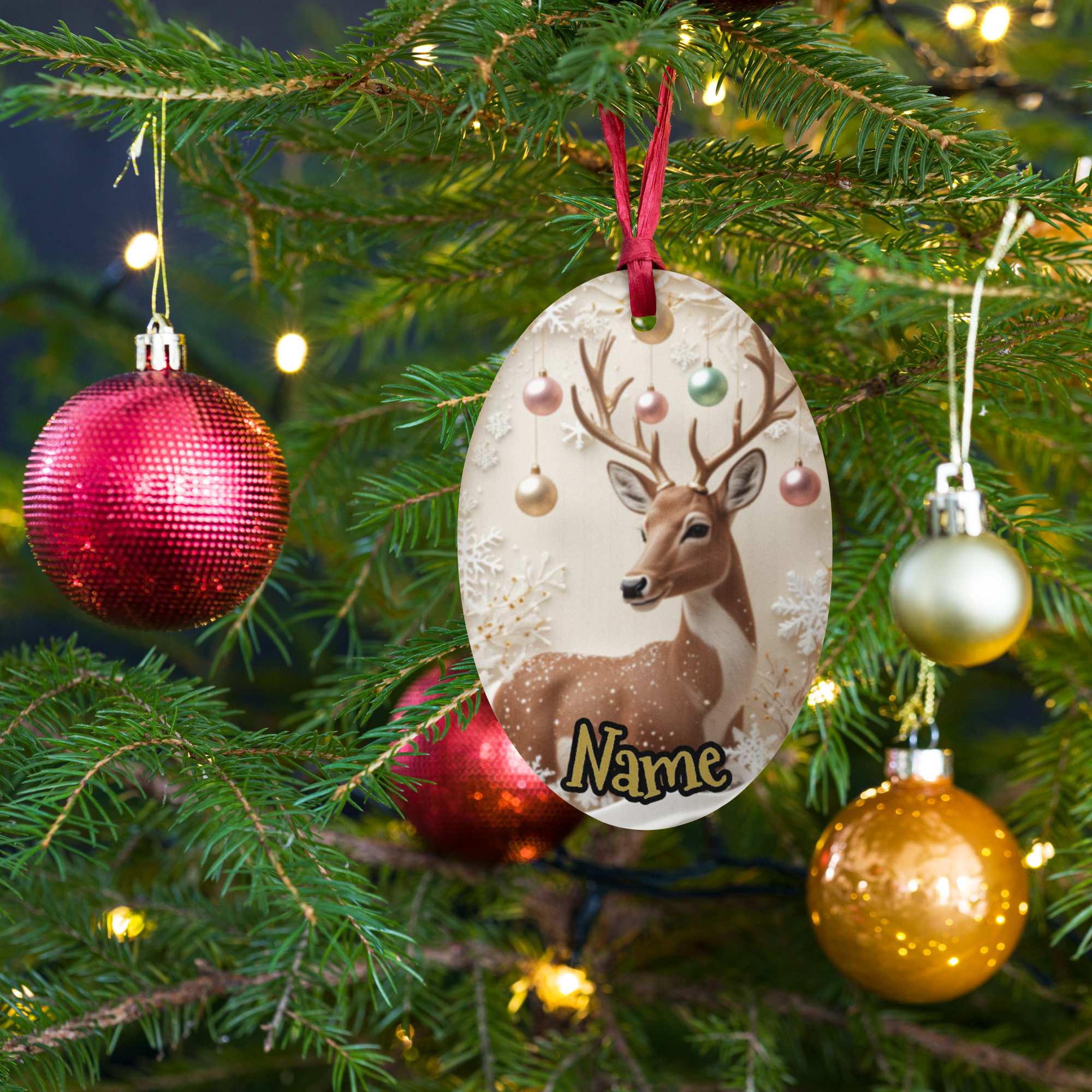 Christmas Reindeer Wooden ornaments
