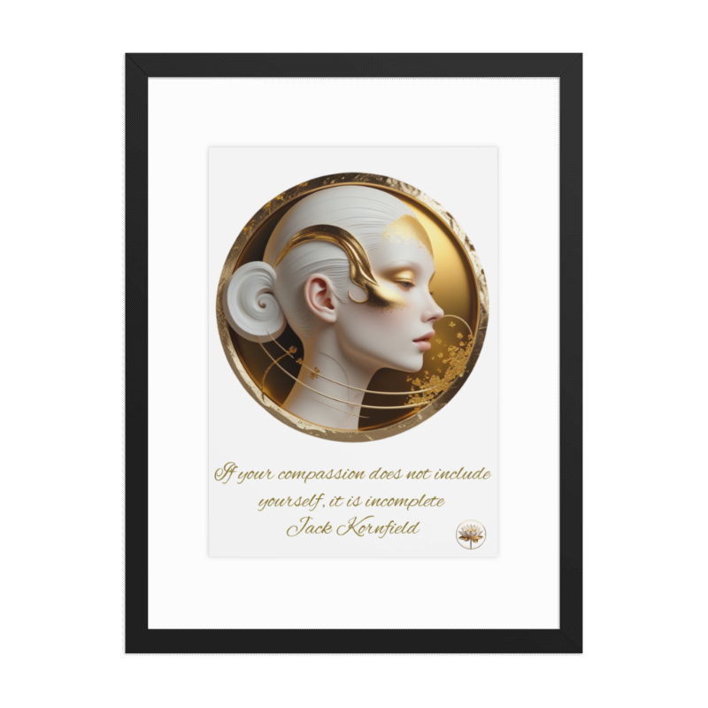 A Most Tender Reflection – Self-Compassion Wall Art for Mindfulness, Emotional Healing & Inner Peace"