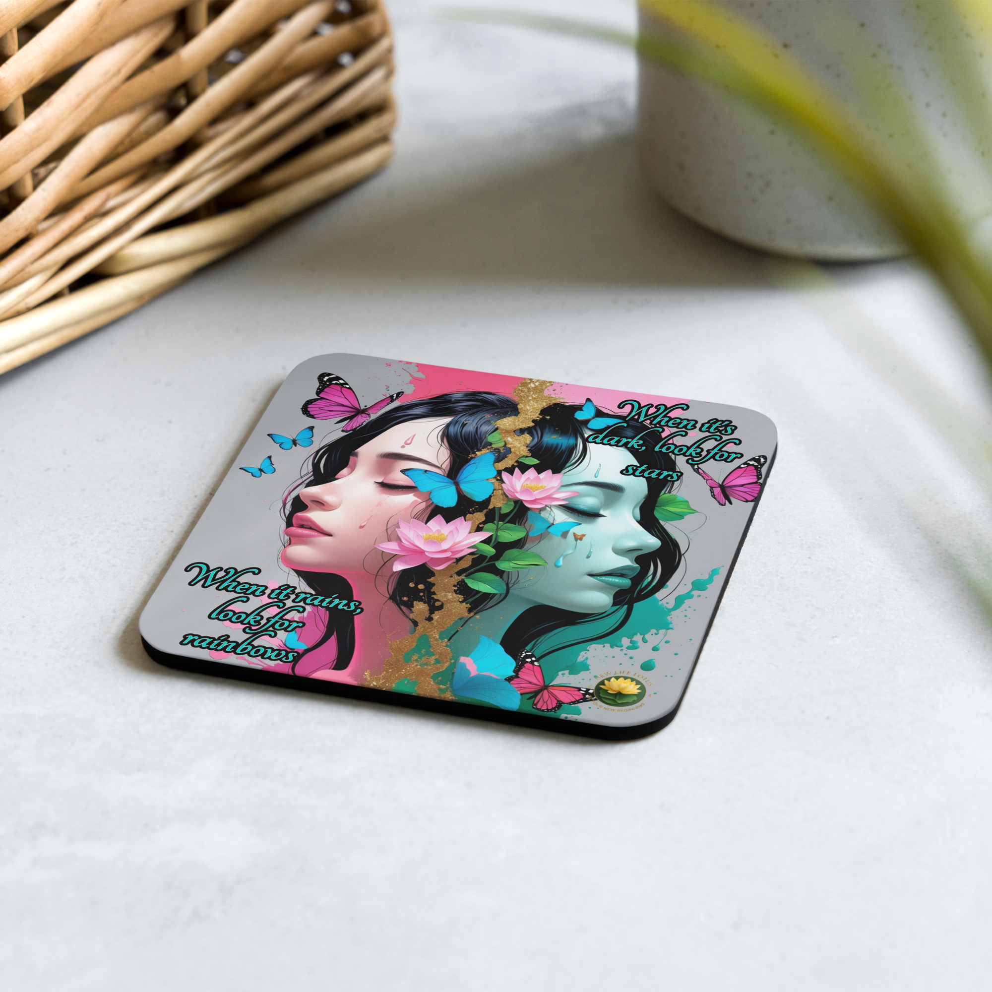 Cork-back coaster